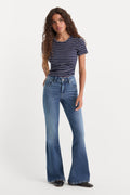 Luxury SOFT TECH GOOD PETITE FLARE JEANS INDIGO1233