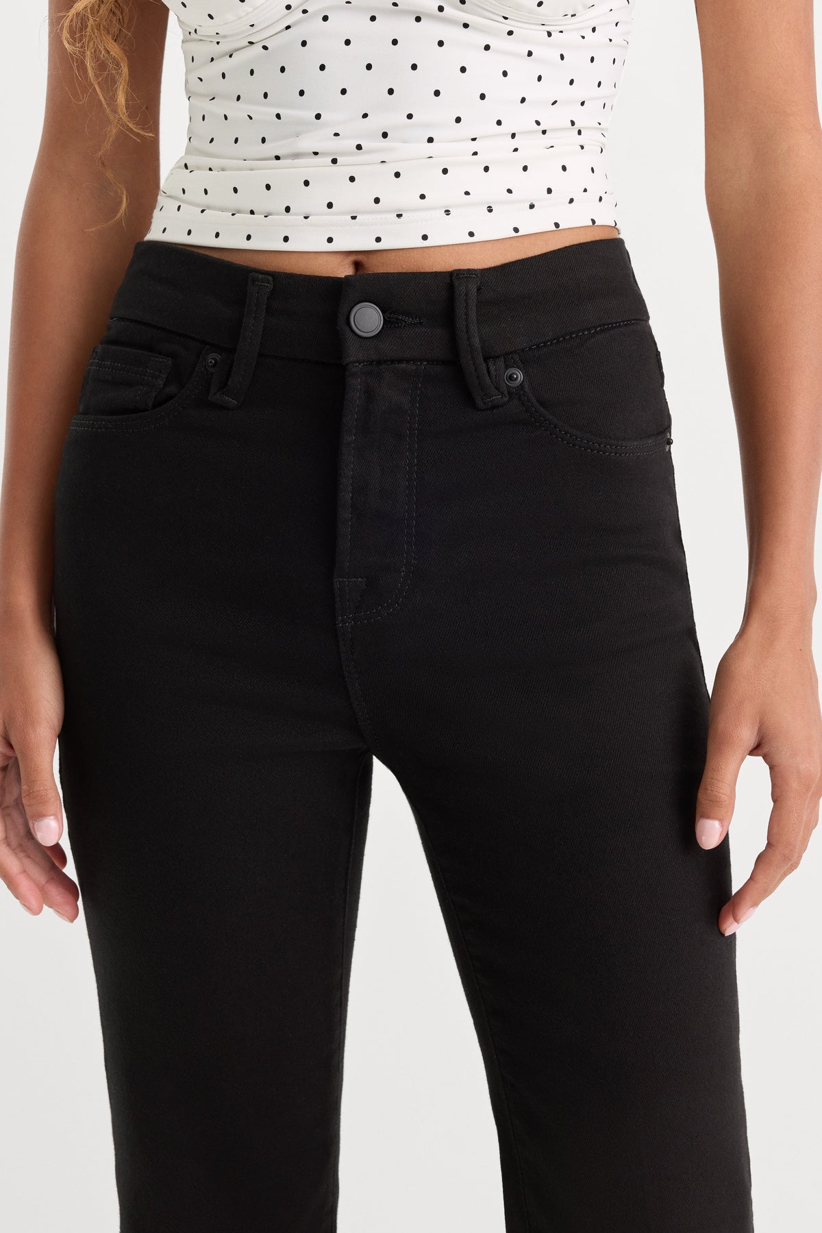 Luxury NEVER FADE GOOD PETITE STRAIGHT JEANS BLACK