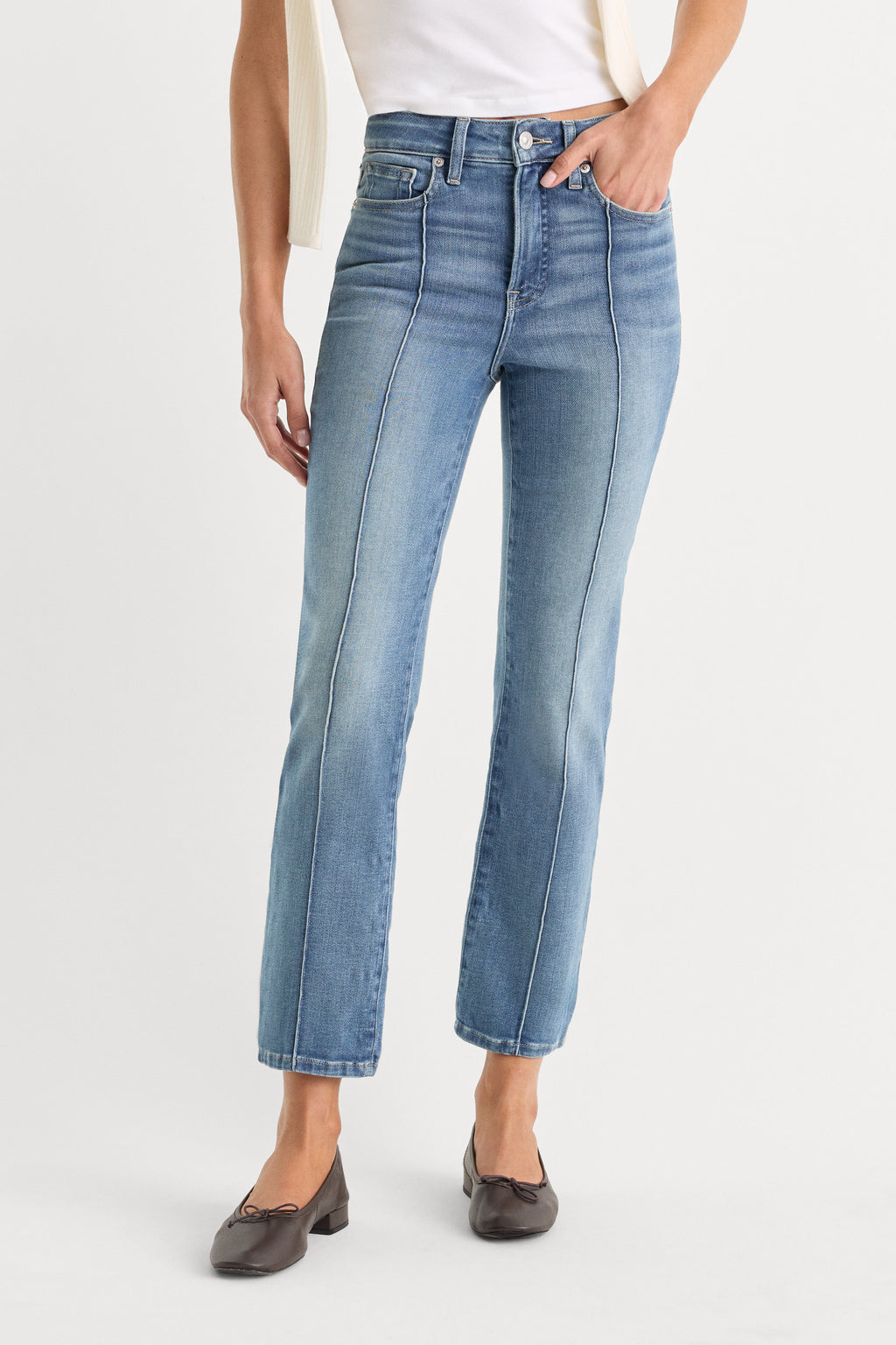 Luxury SOFT TECH GOOD LEGS STRAIGHT JEANS INDIGO1238