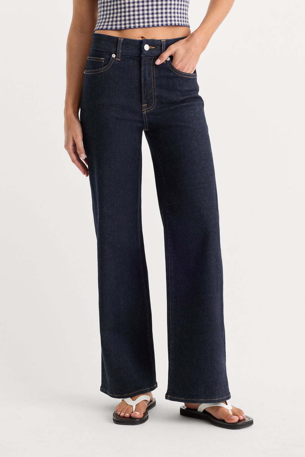 Luxury ALWAYS FITS PETITE SLIM PALAZZO JEANS DENETHICBLUE04