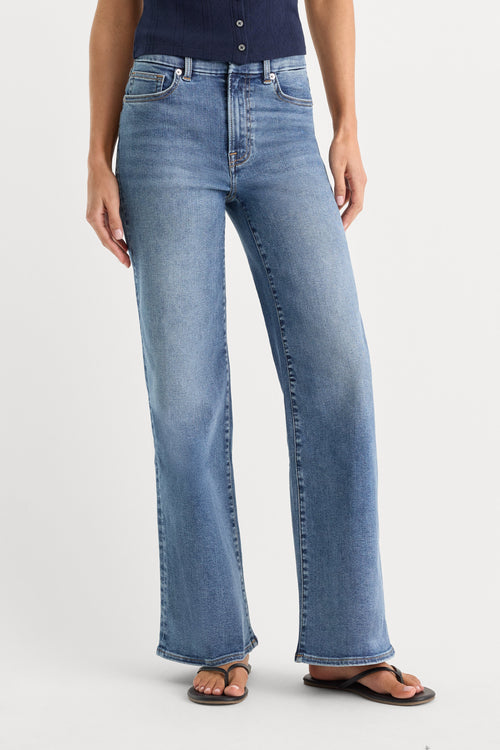 Luxury ALWAYS FITS PETITE SLIM PALAZZO JEANS TAWNY