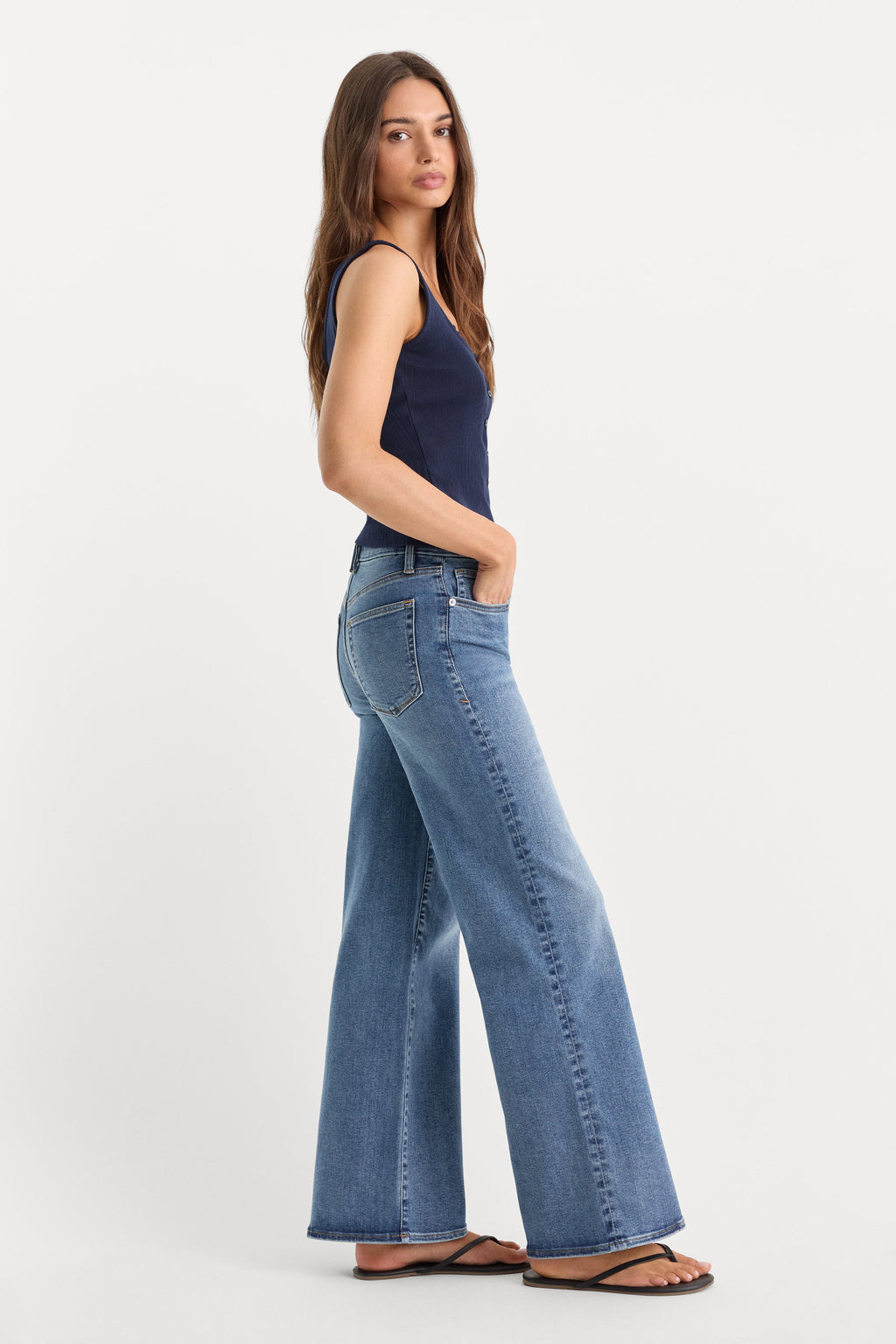 Luxury ALWAYS FITS PETITE SLIM PALAZZO JEANS TAWNY