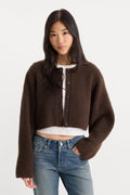 Luxury THE CHUNKY KNIT CARDIGAN ESPRESSO