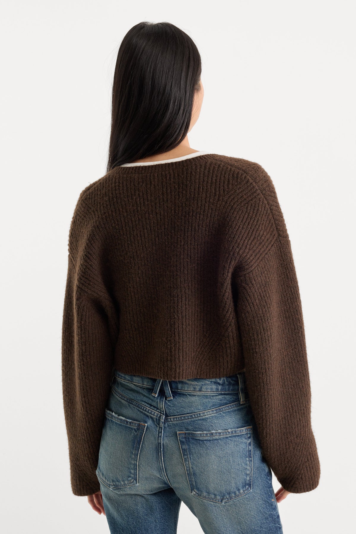 Luxury THE CHUNKY KNIT CARDIGAN ESPRESSO