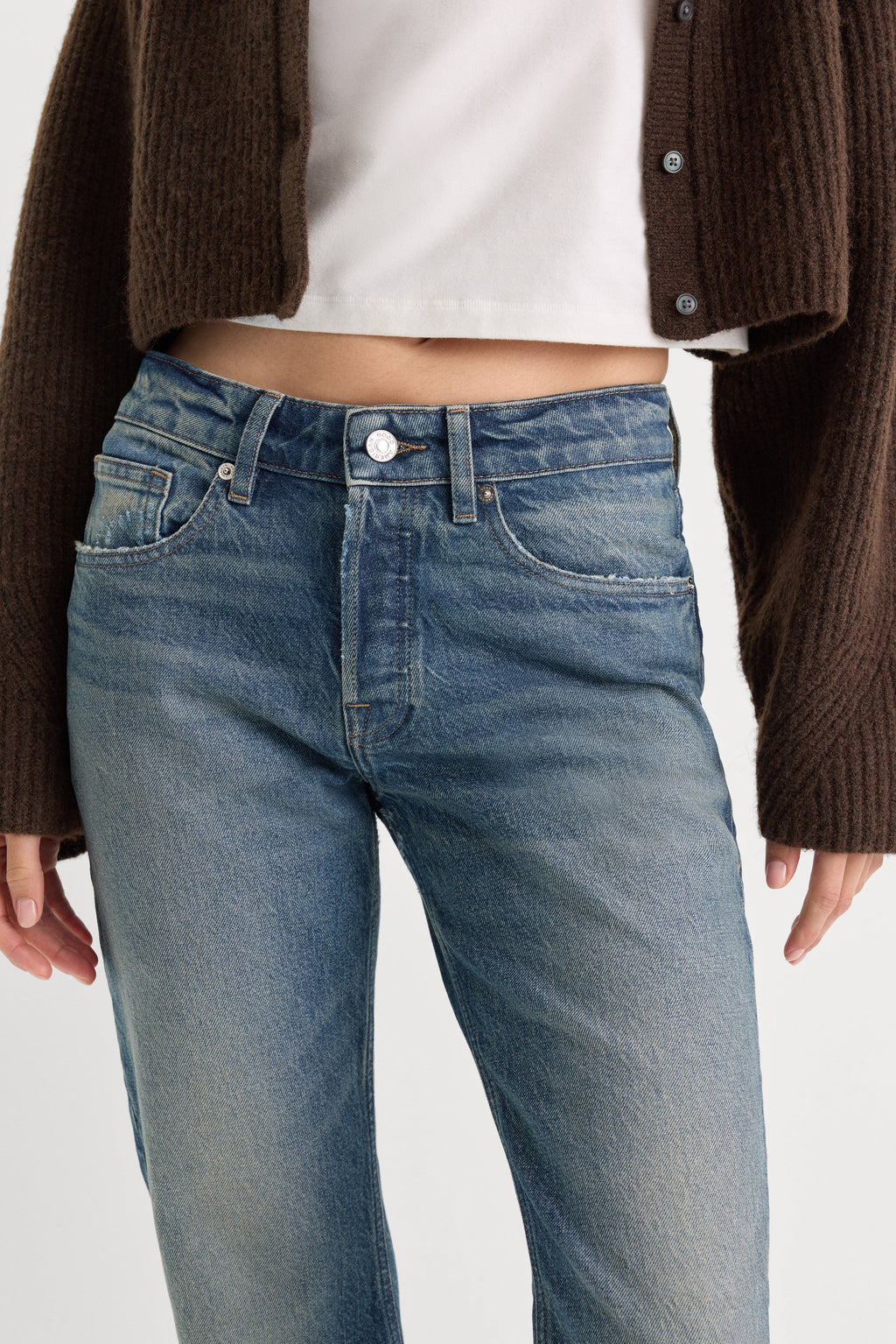 Luxury VINTAGE STRAIGHT ANKLE JEANS INDIGO1282