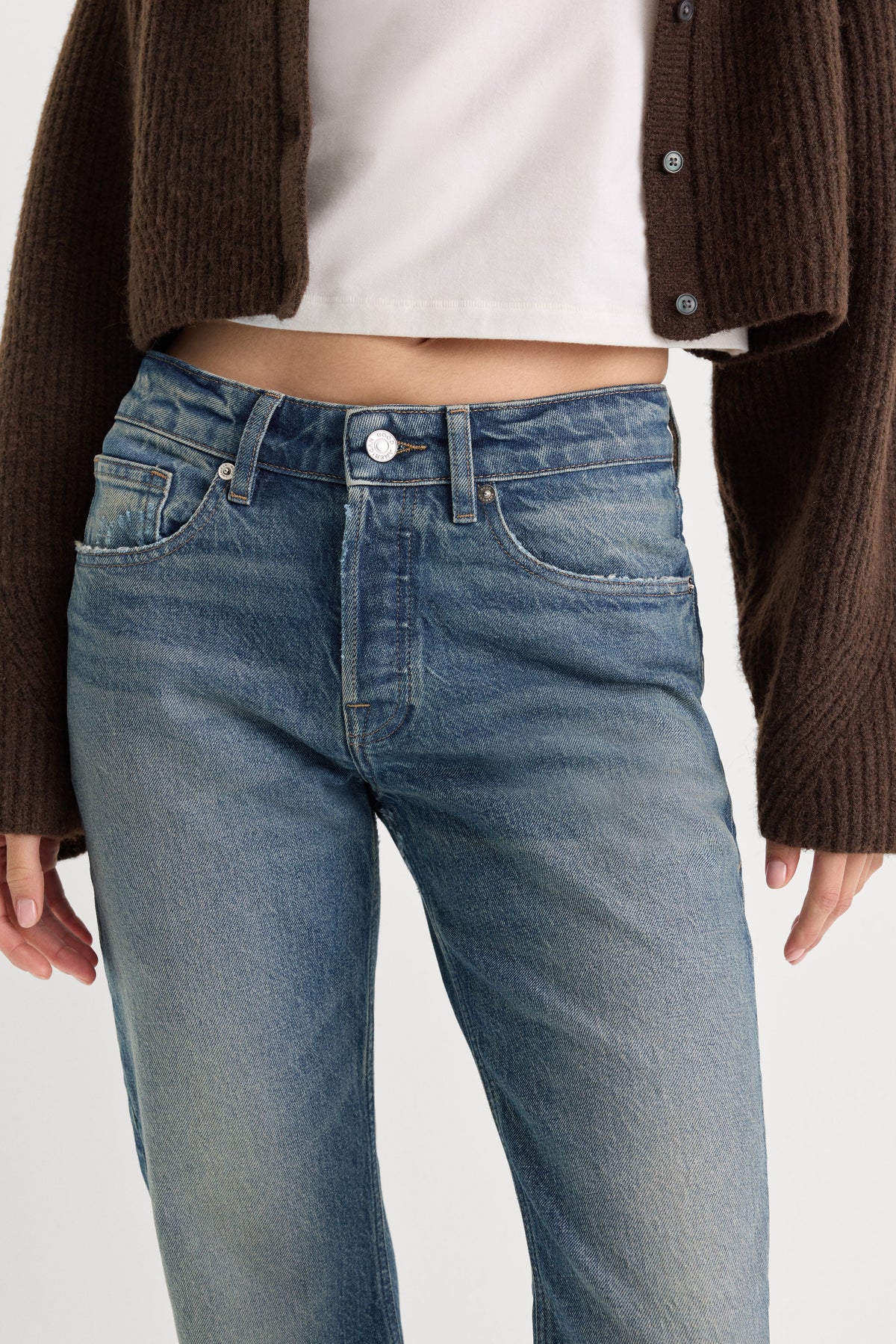 Luxury VINTAGE STRAIGHT ANKLE JEANS INDIGO1282