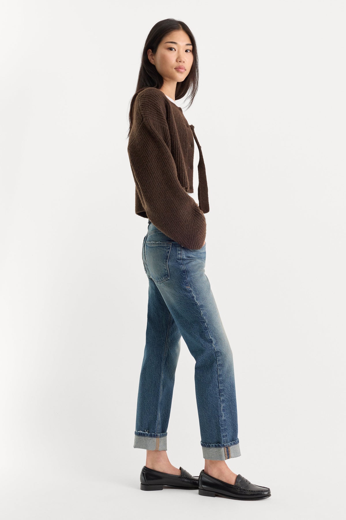 Luxury VINTAGE STRAIGHT ANKLE JEANS INDIGO1282