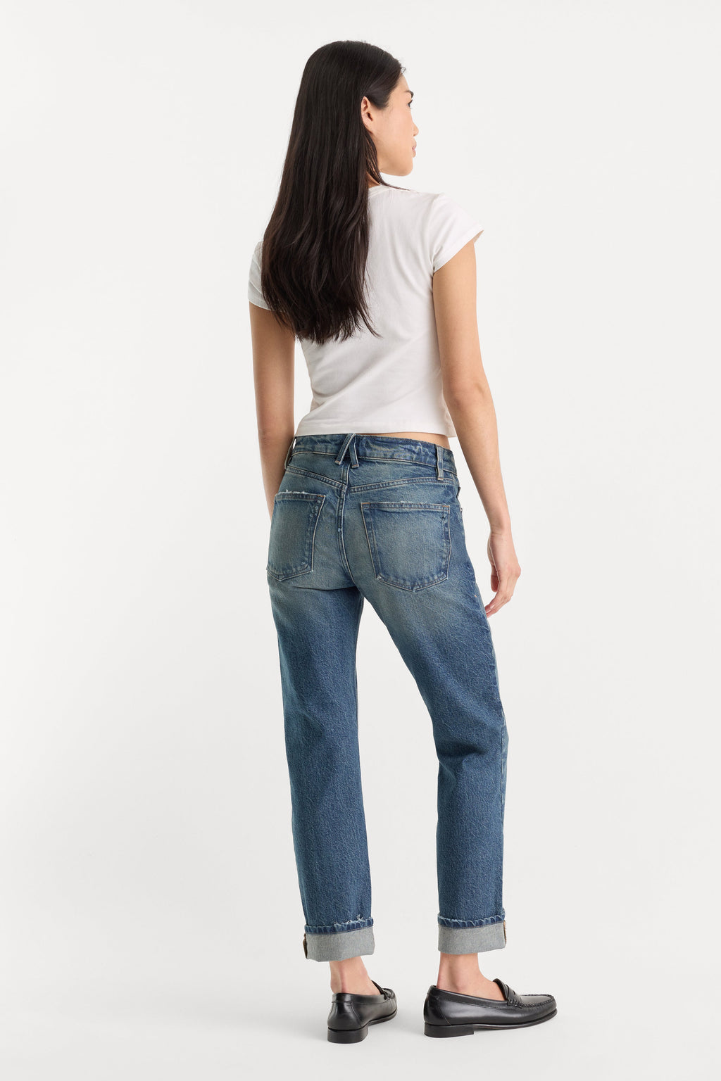 Luxury VINTAGE STRAIGHT ANKLE JEANS INDIGO1282