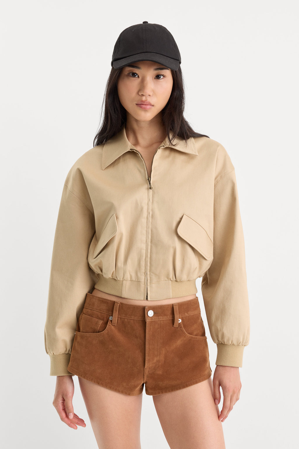 Luxury THE TWILL BOMBER JACKET DUNE MIST