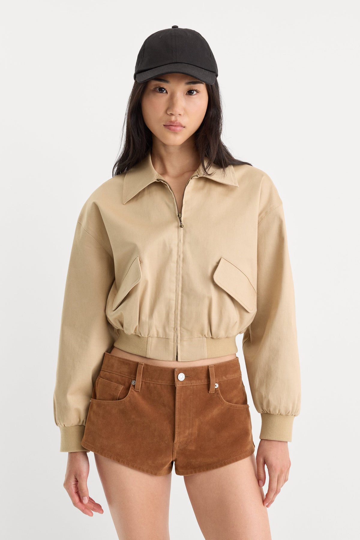 Luxury THE TWILL BOMBER JACKET DUNE MIST
