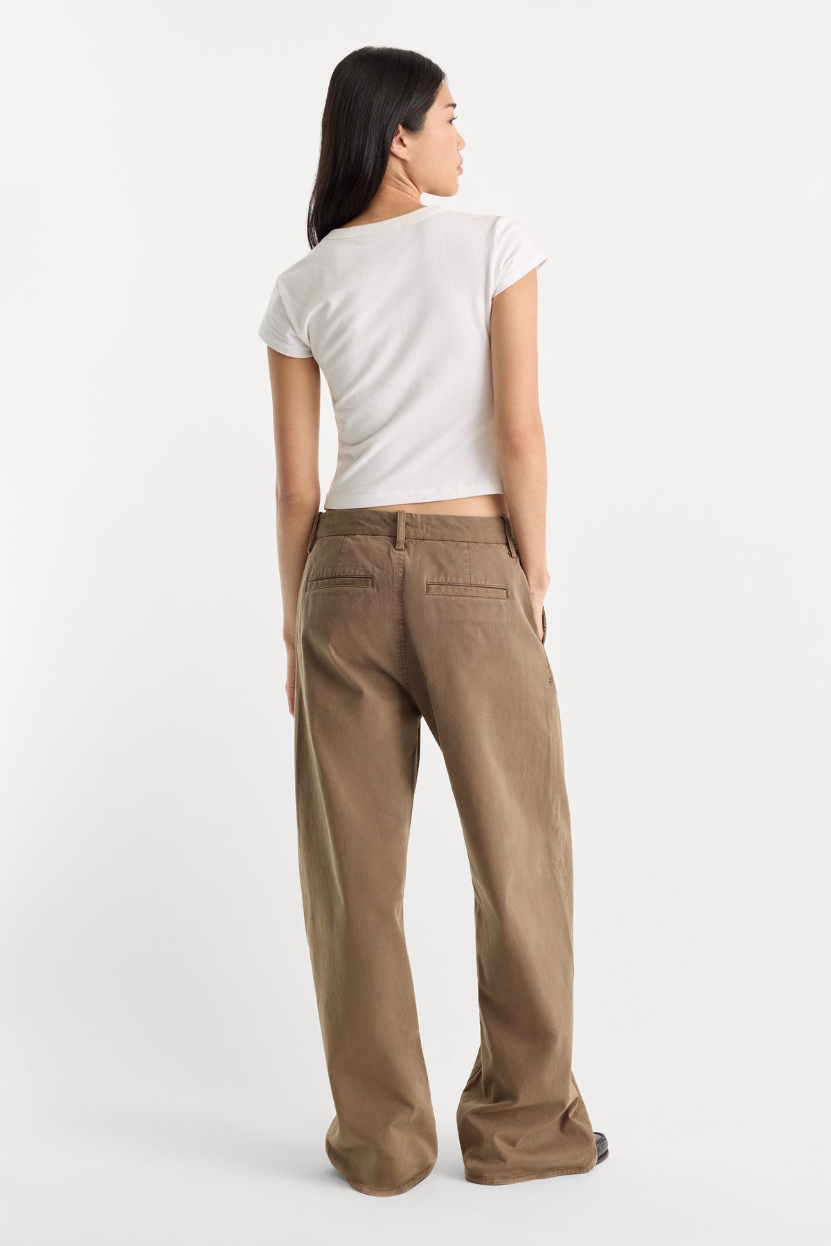 Luxury LOW SLUNG BAGGY TROUSER TEA BARK