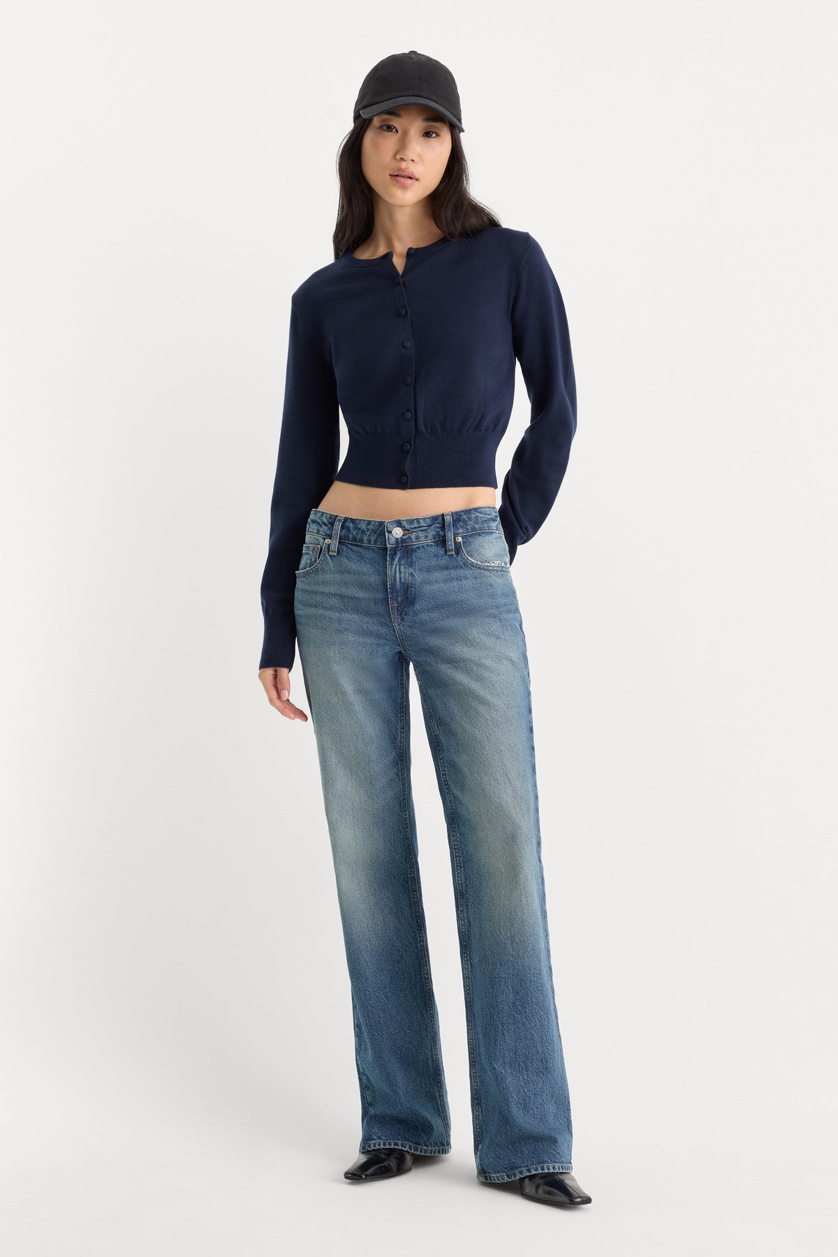 Luxury THE FINE KNIT CARDIGAN NEW NAVY