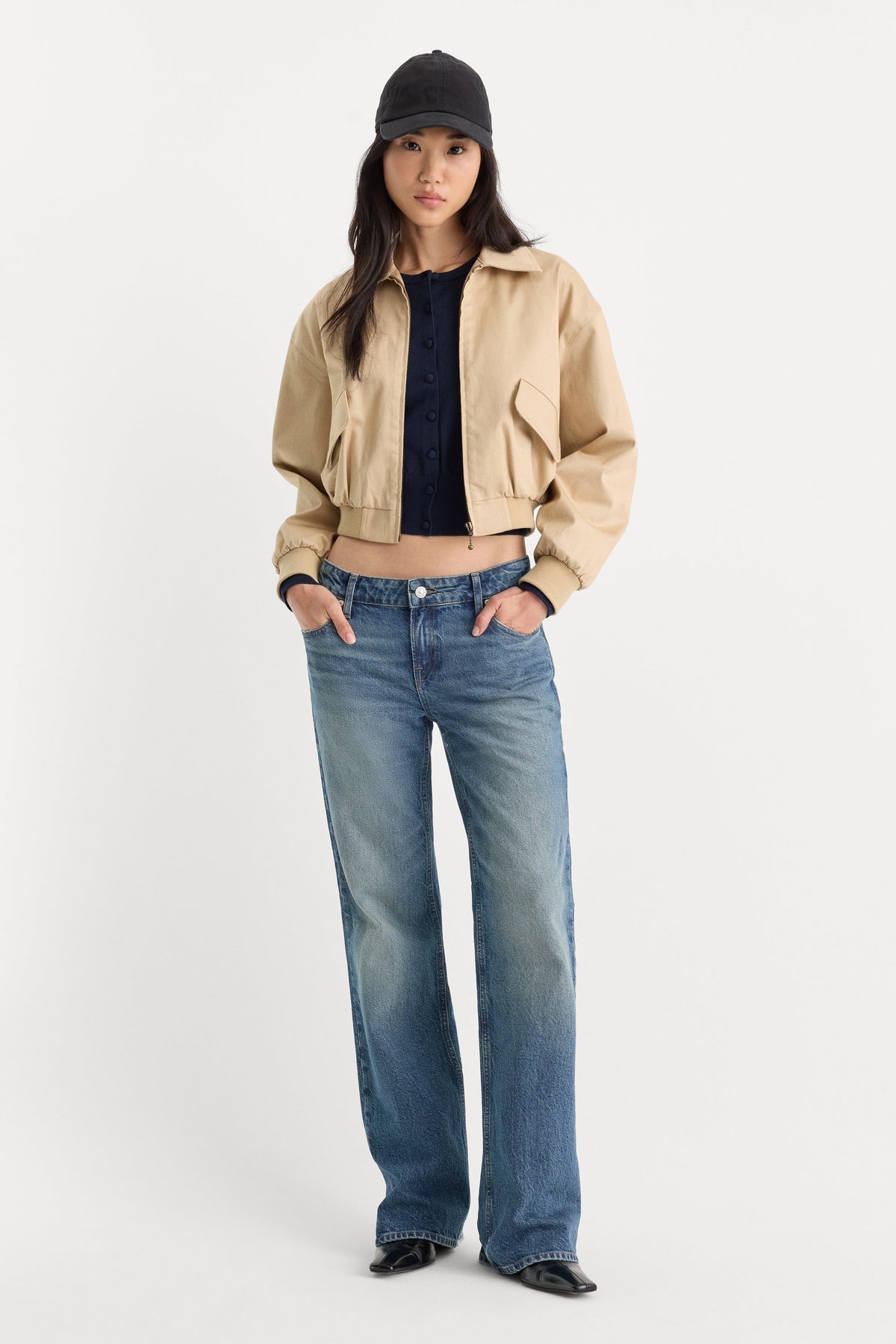Luxury VINTAGE LOW RISE BOOTCUT JEANS INDIGO1282