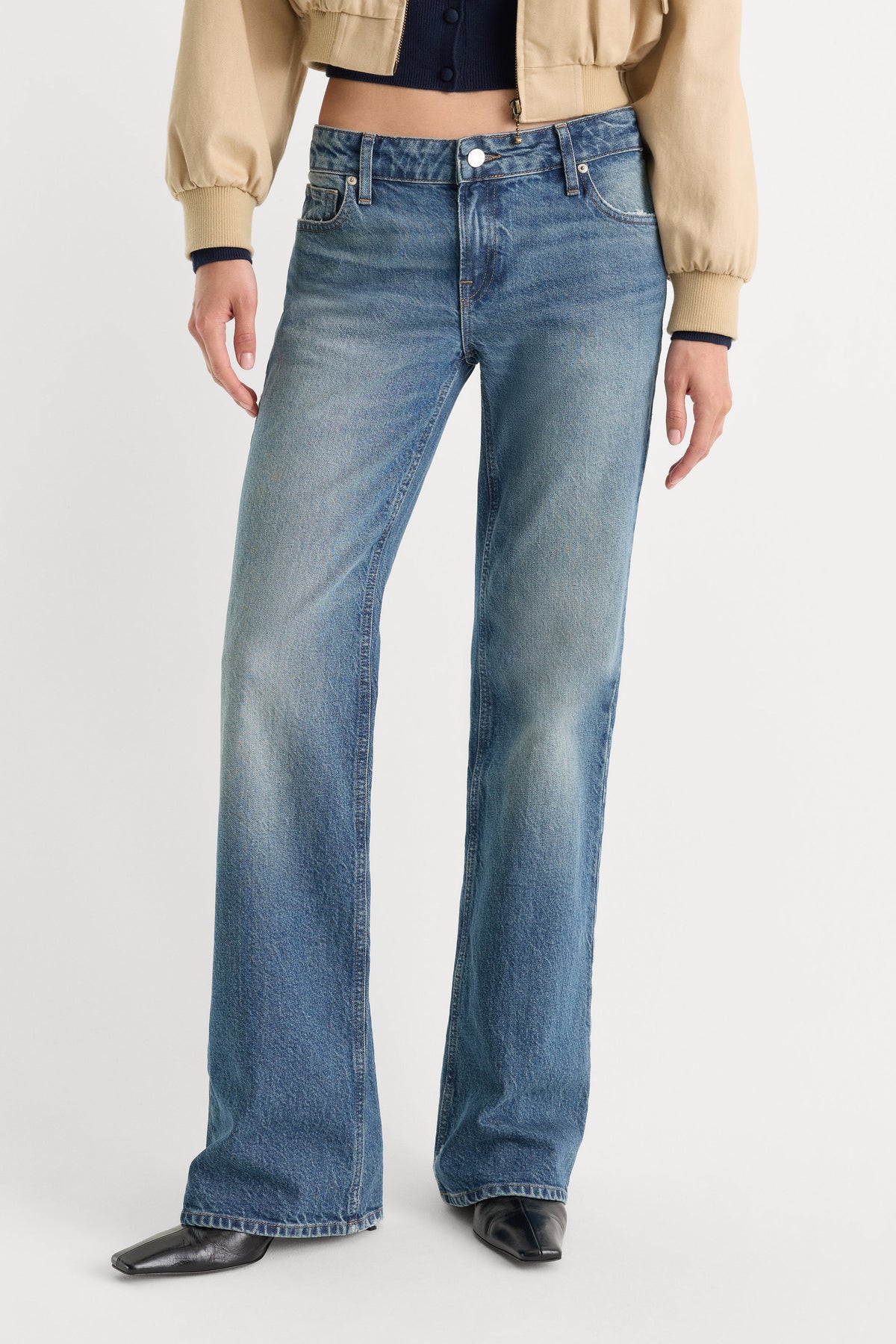 Luxury VINTAGE LOW RISE BOOTCUT JEANS INDIGO1282