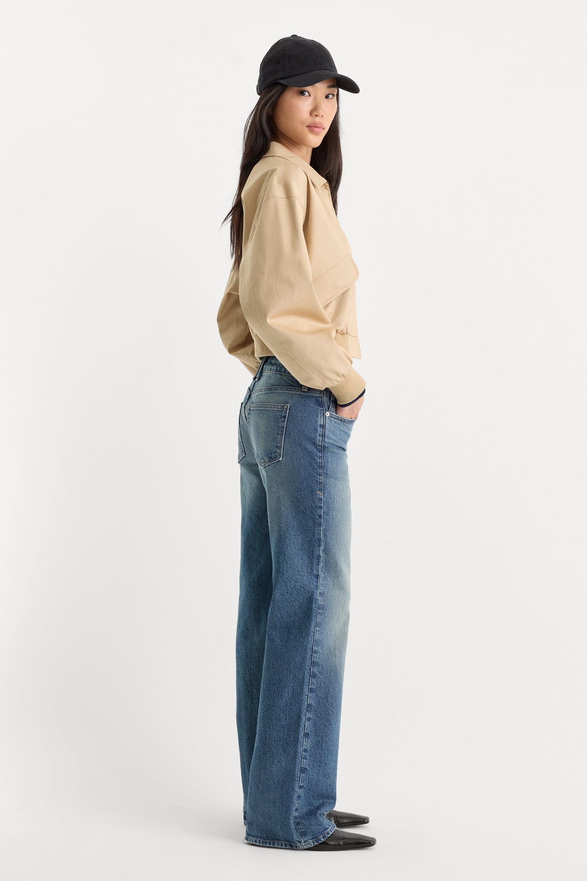 Luxury VINTAGE LOW RISE BOOTCUT JEANS INDIGO1282