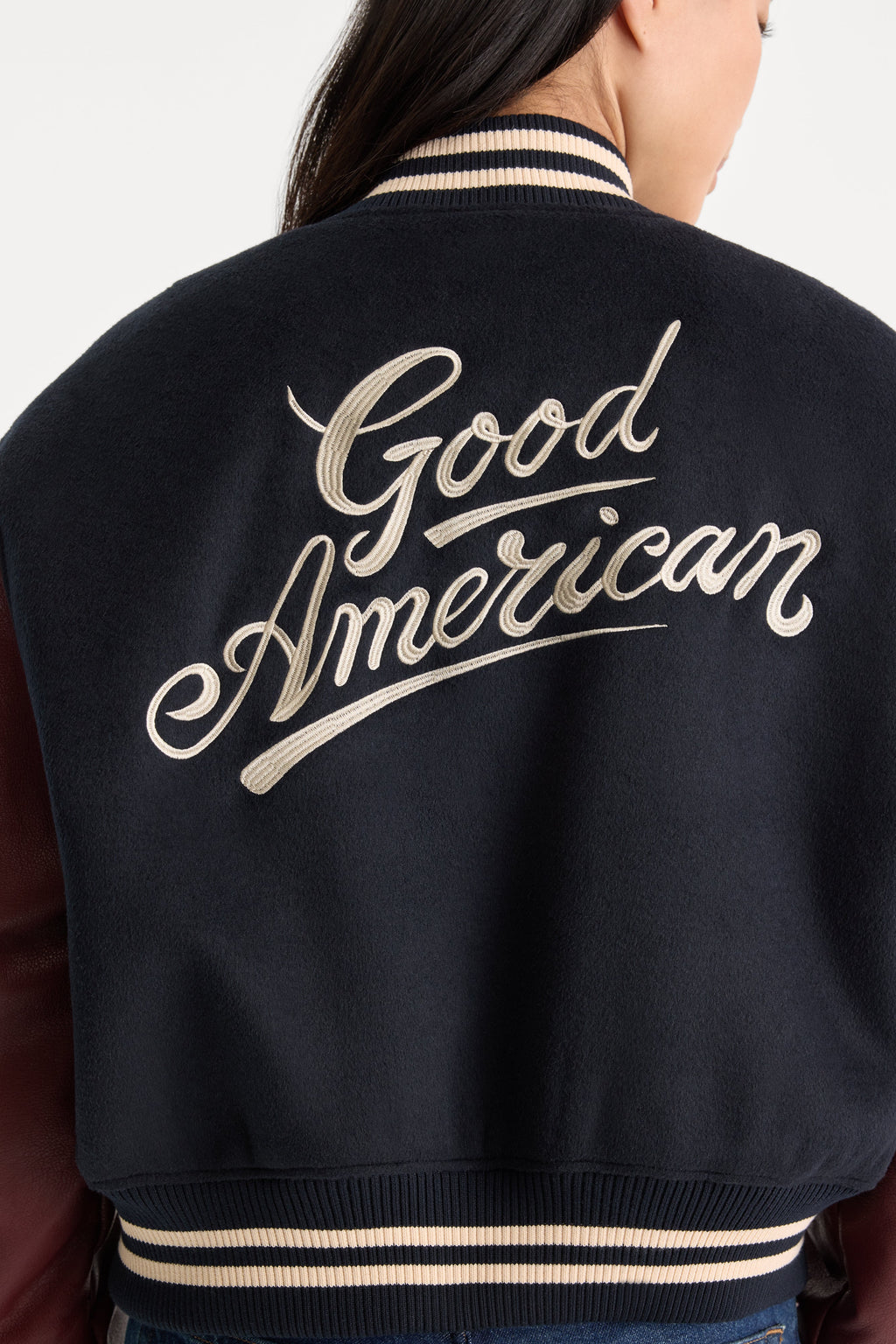 Luxury THE TEAM VARSITY JACKET NEW NAVY002
