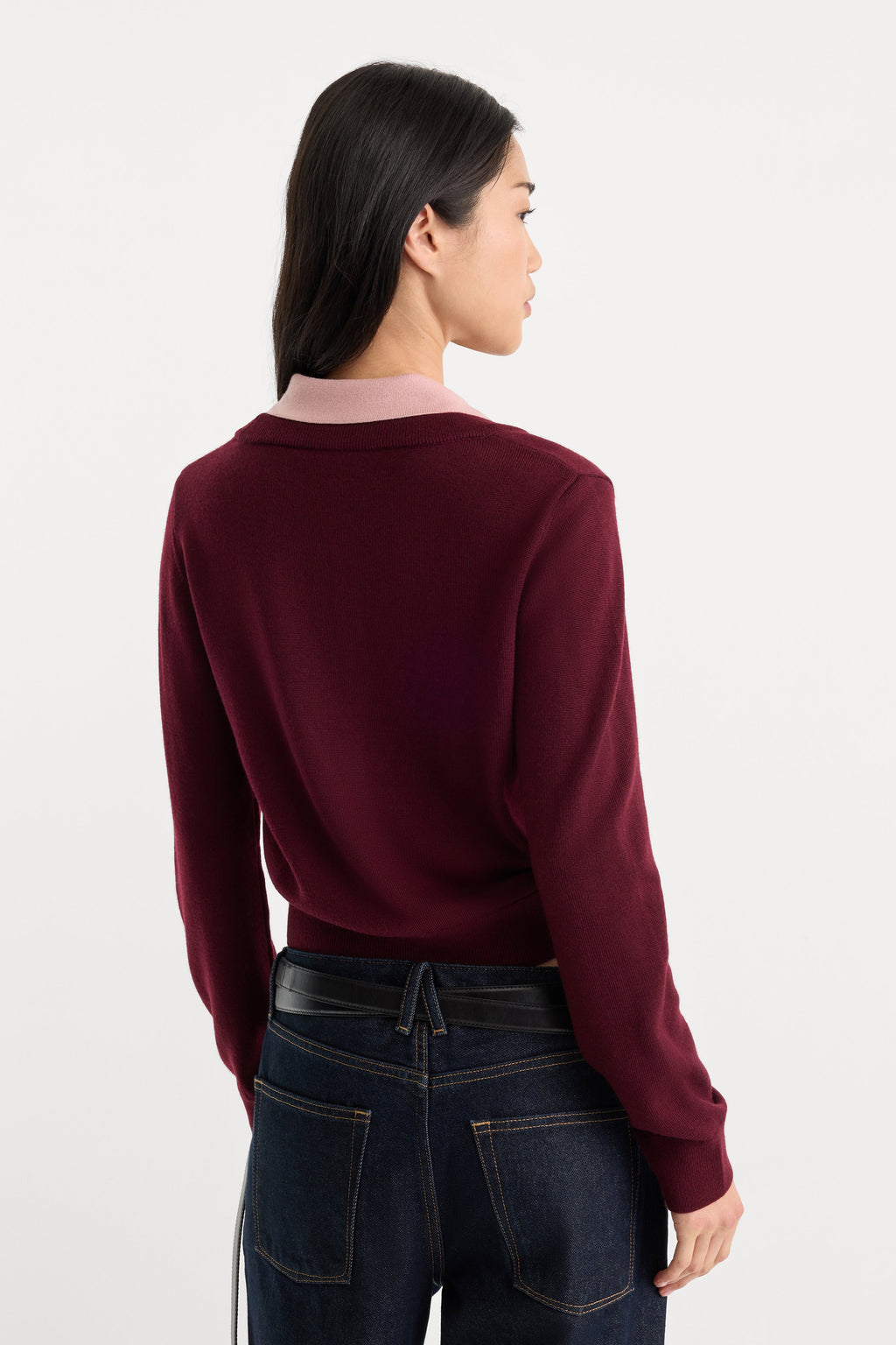 Luxury THE TWO IN ONE SWEATER BERRY NOIR WITH BLUSH