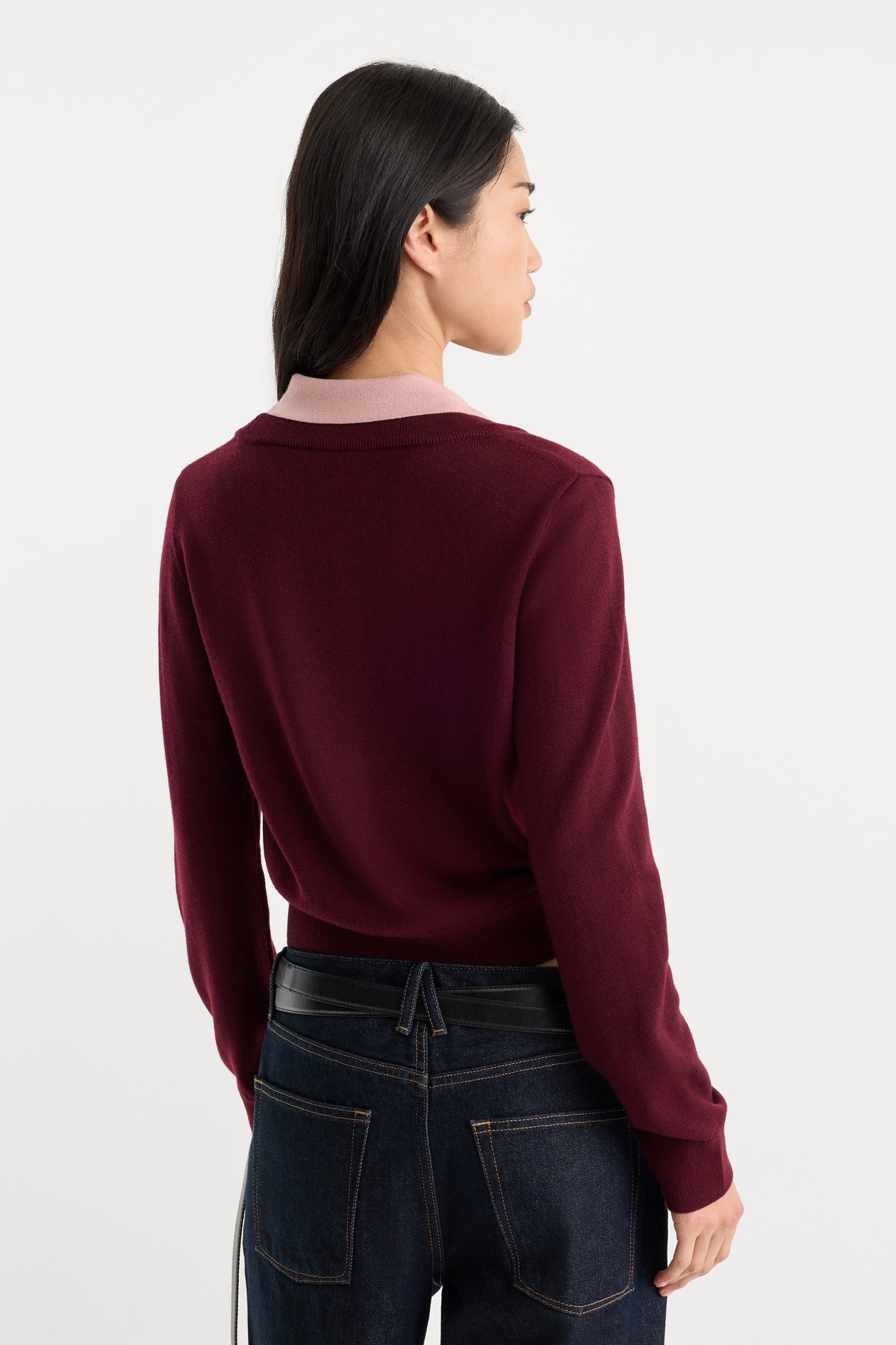 Luxury THE TWO IN ONE SWEATER BERRY NOIR WITH BLUSH