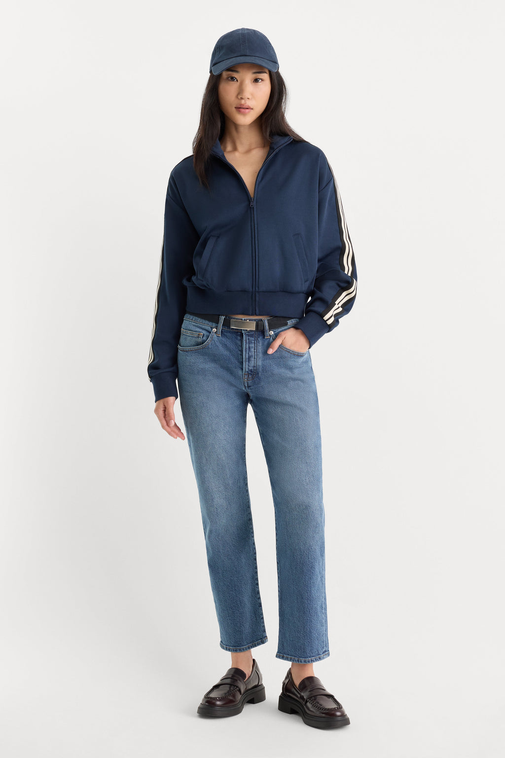 Luxury THE TRACK JACKET NEW NAVY