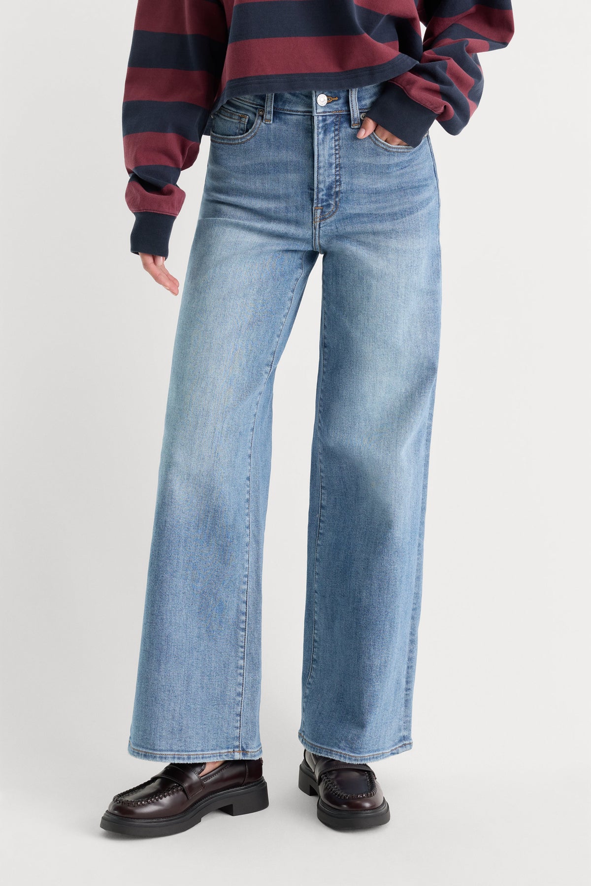 Luxury GOOD WAIST PALAZZO ANKLE JEANS CEDARWICK