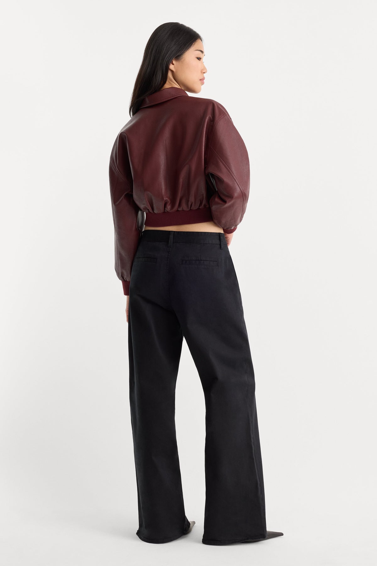Luxury LOW SLUNG BAGGY TROUSER BLACK