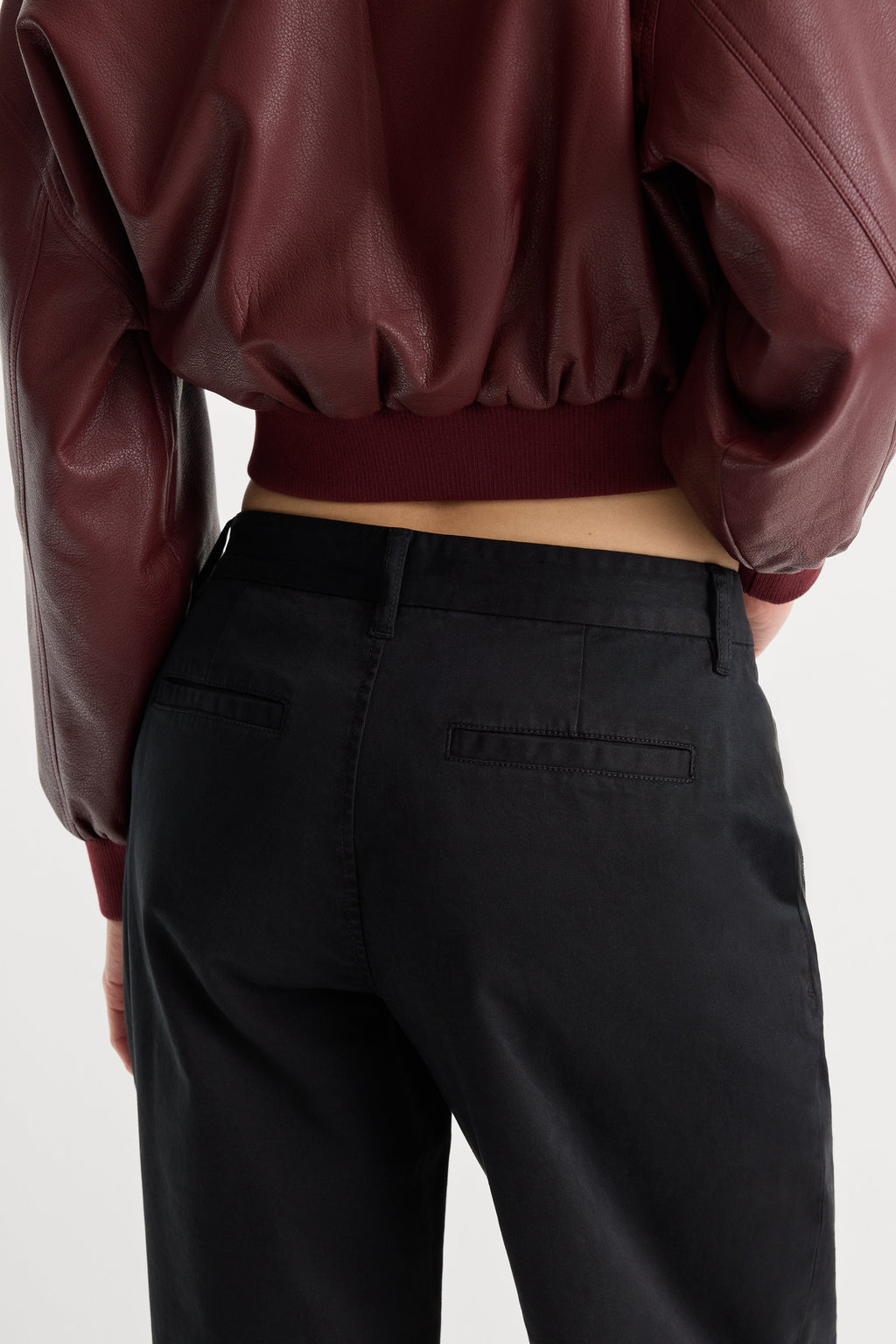 Luxury LOW SLUNG BAGGY TROUSER BLACK