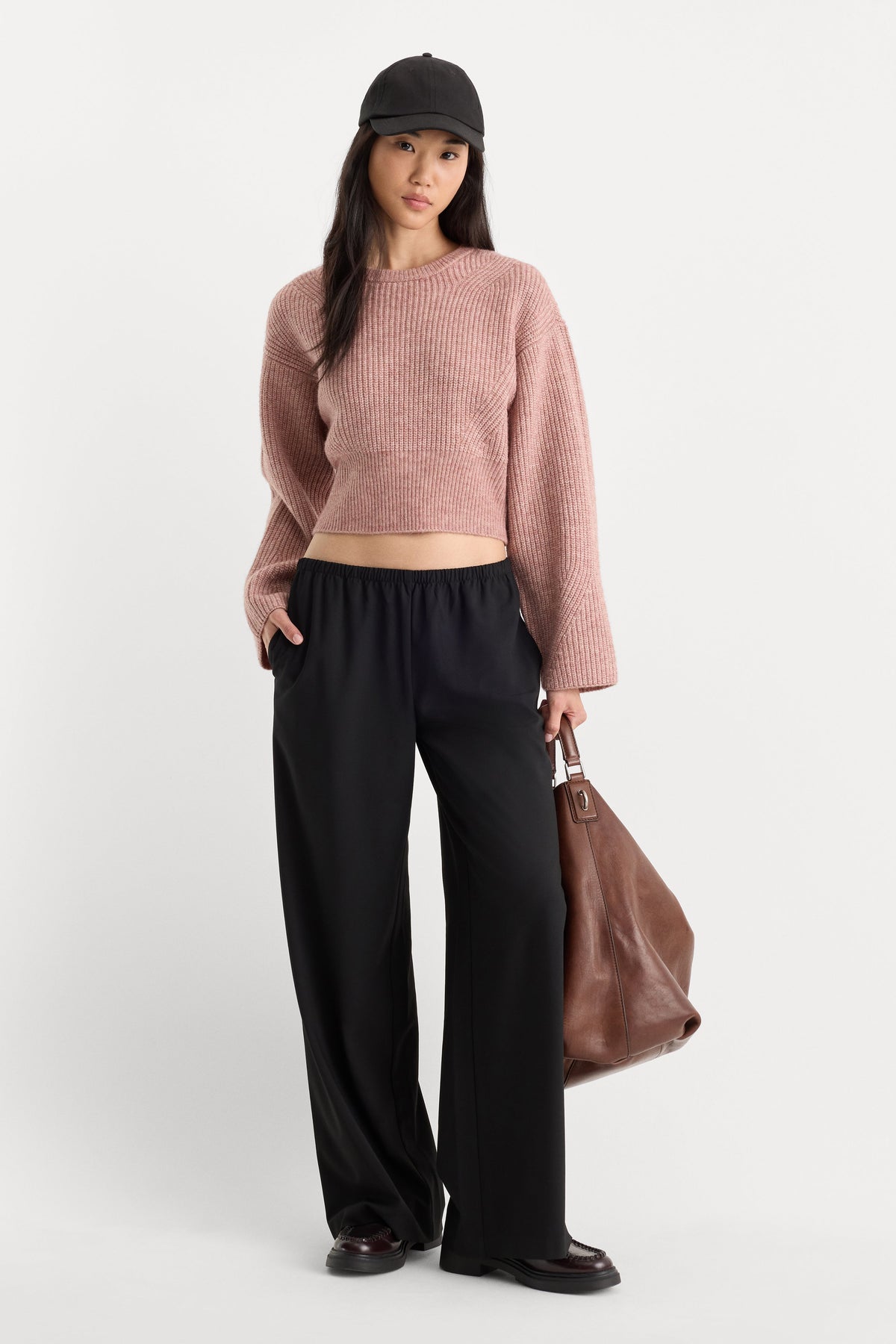 Luxury THE CHUNKY KNIT SWEATER DUSTY BLUSH