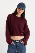 Luxury THE CHUNKY KNIT SWEATER BERRY NOIR