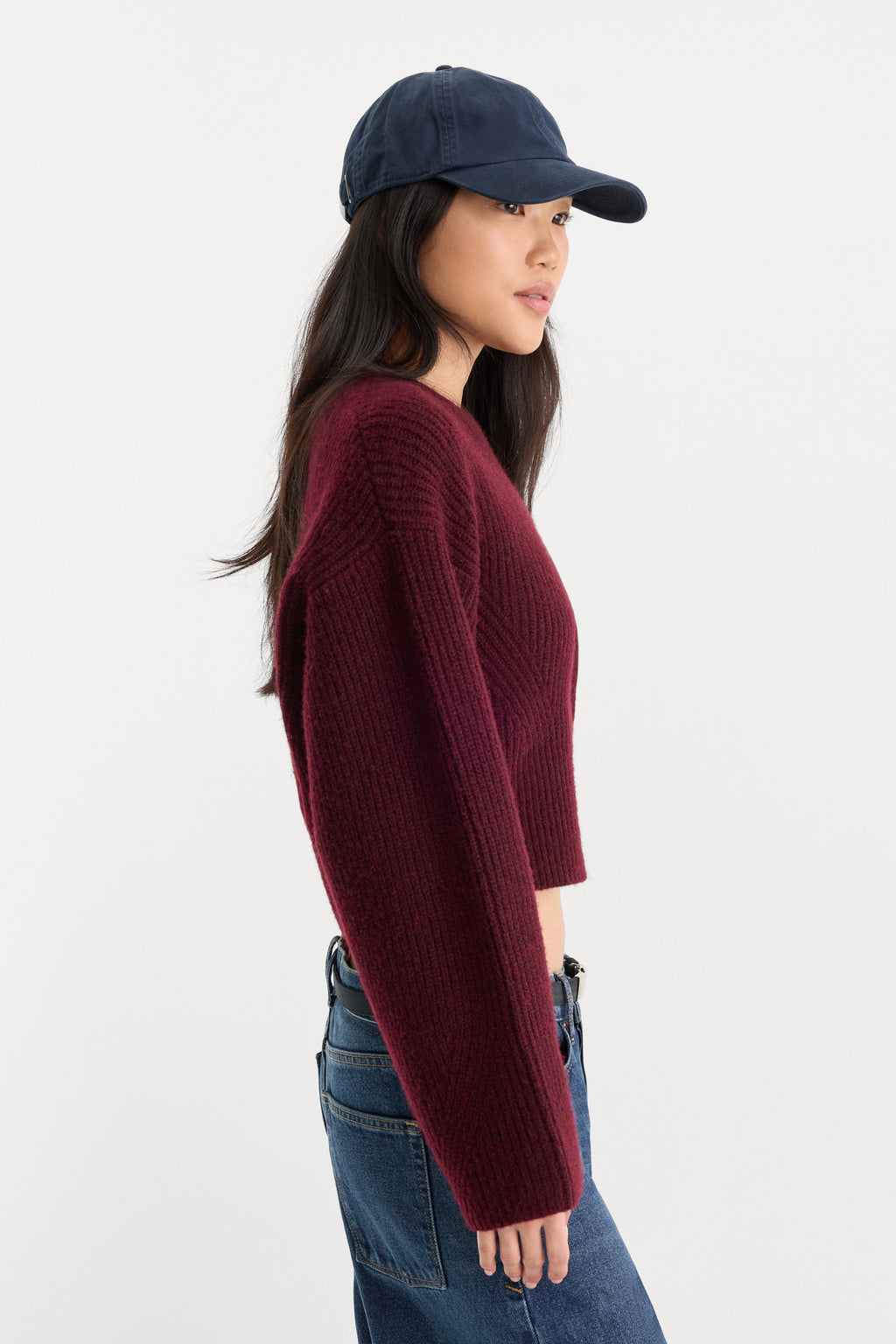 Luxury THE CHUNKY KNIT SWEATER BERRY NOIR