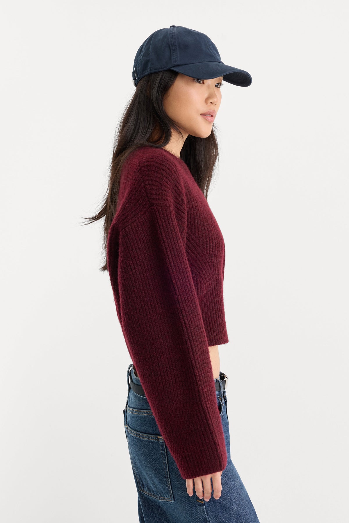 Luxury THE CHUNKY KNIT SWEATER BERRY NOIR