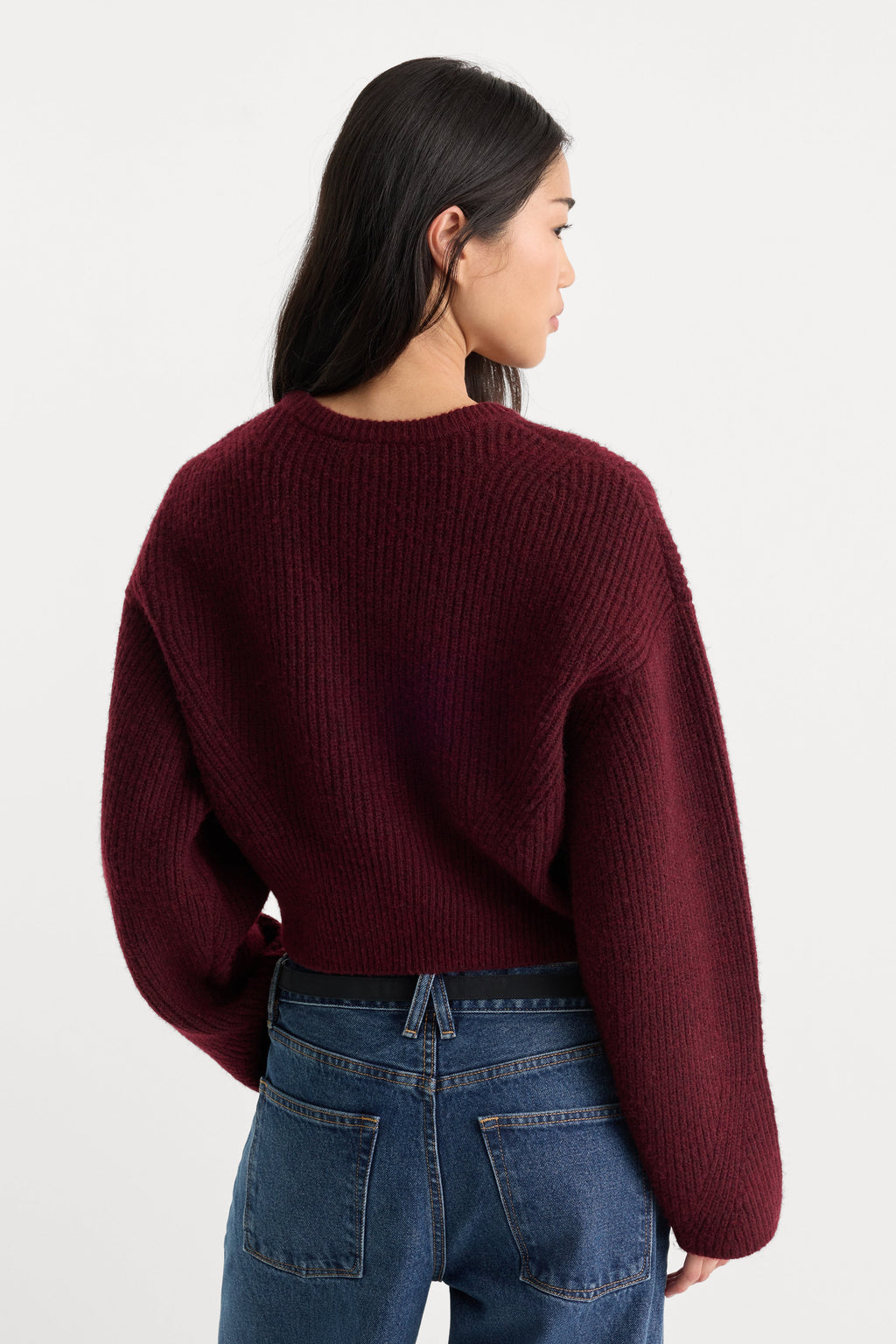 Luxury THE CHUNKY KNIT SWEATER BERRY NOIR