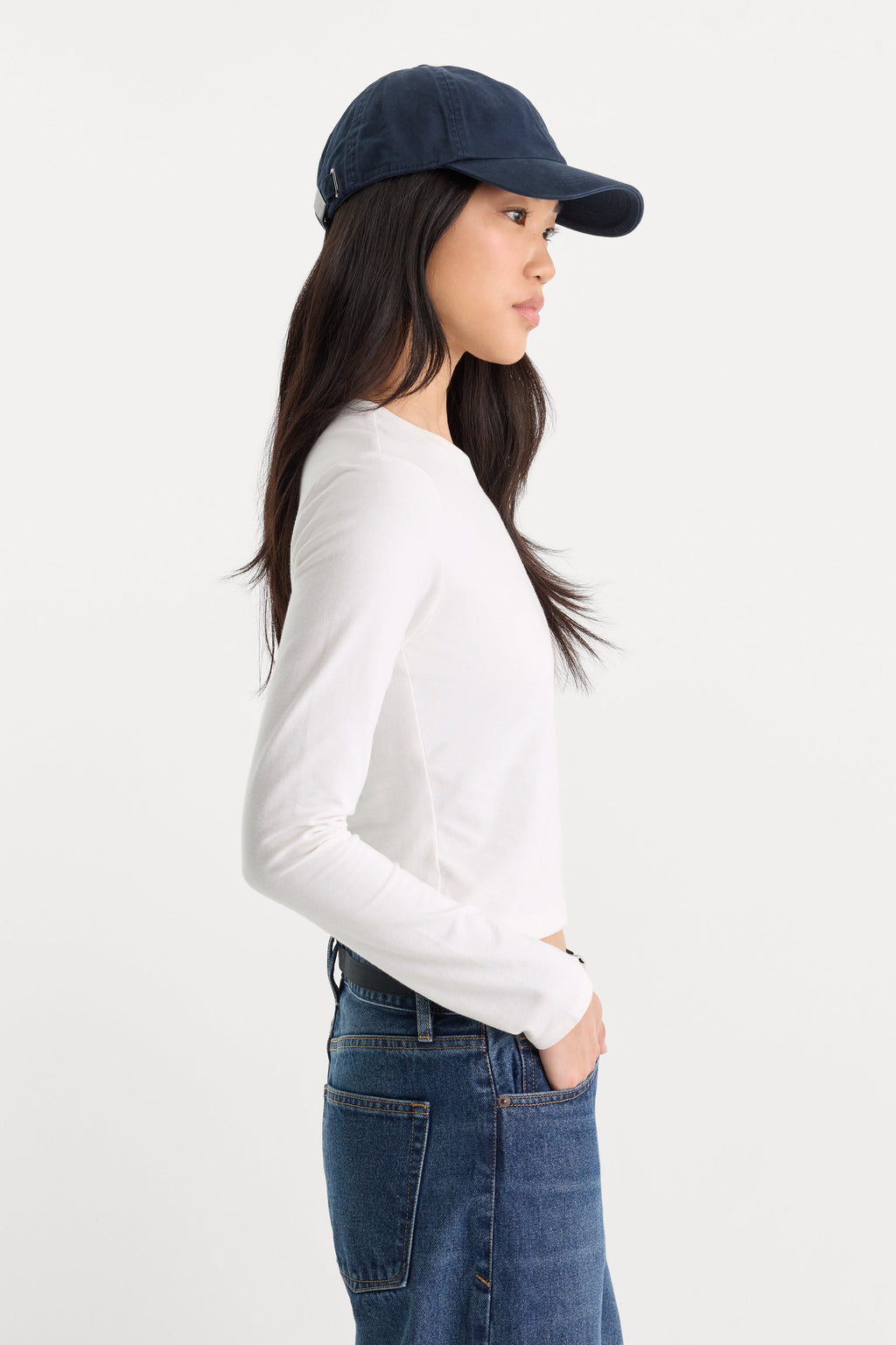 Luxury THE LONG SLEEVE BABY TEE WHITE