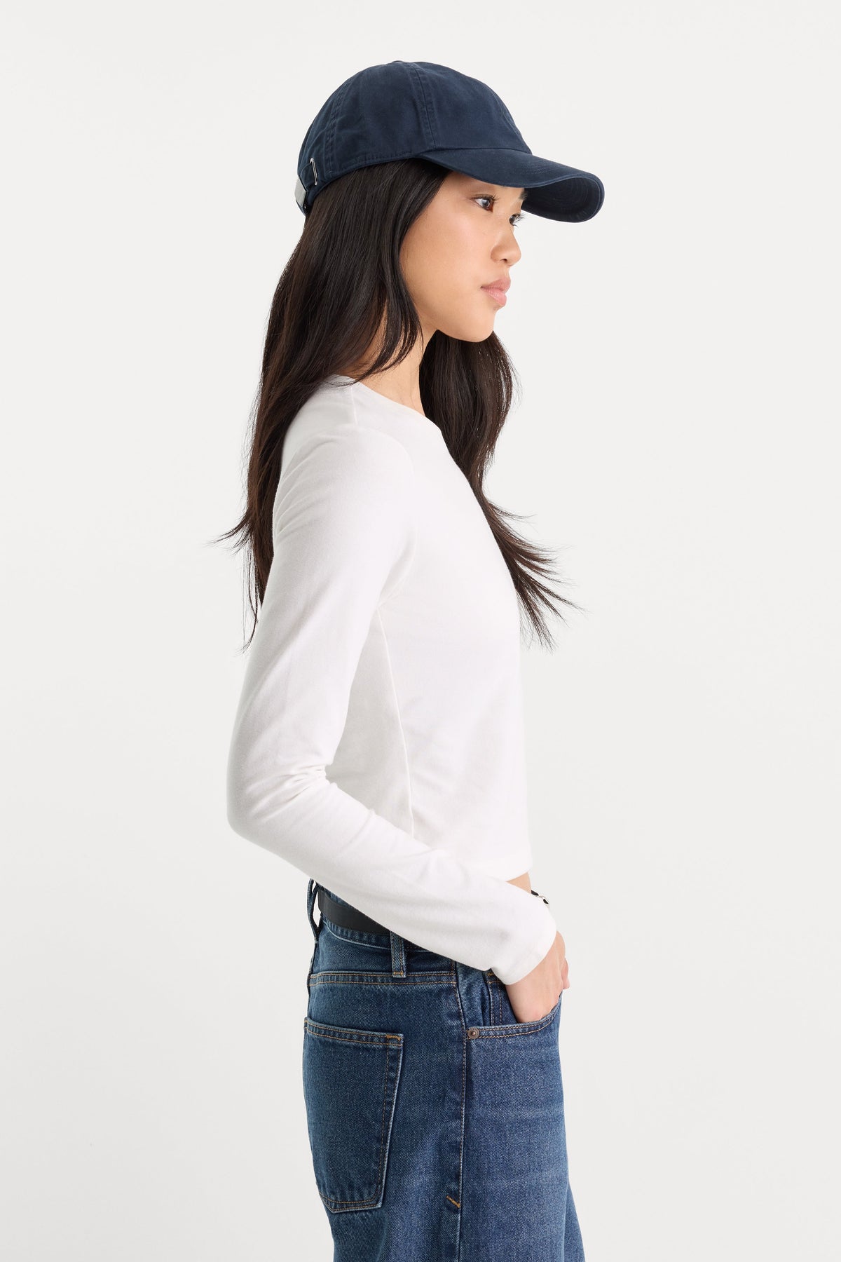 Luxury THE LONG SLEEVE BABY TEE WHITE