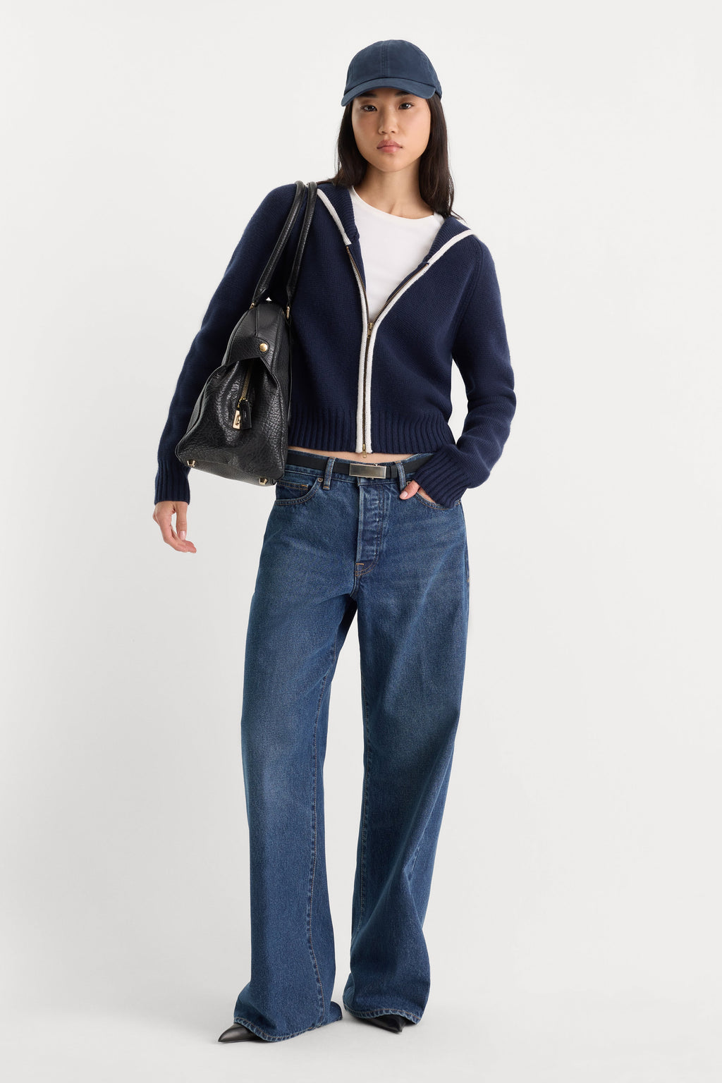 Luxury THE KNIT SAILOR ZIP UP NEW NAVY002