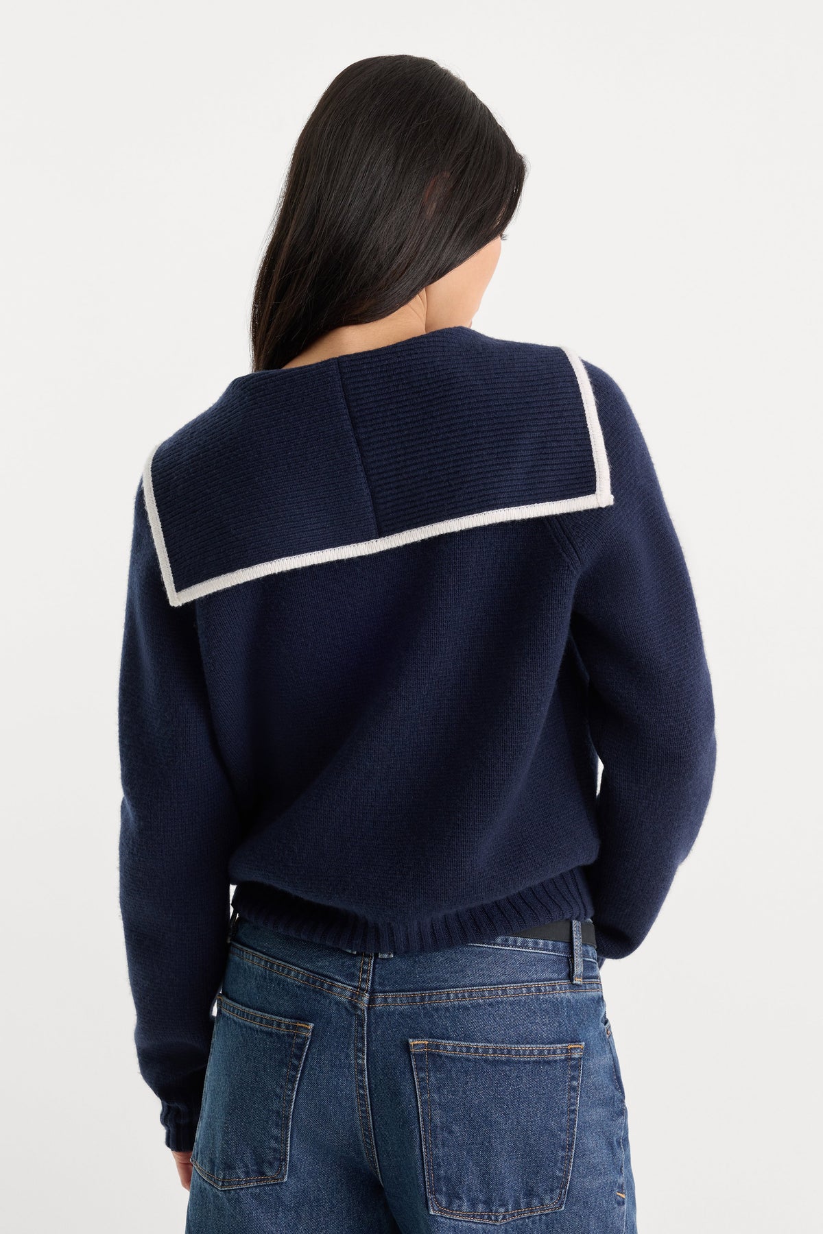 Luxury THE KNIT SAILOR ZIP UP NEW NAVY002