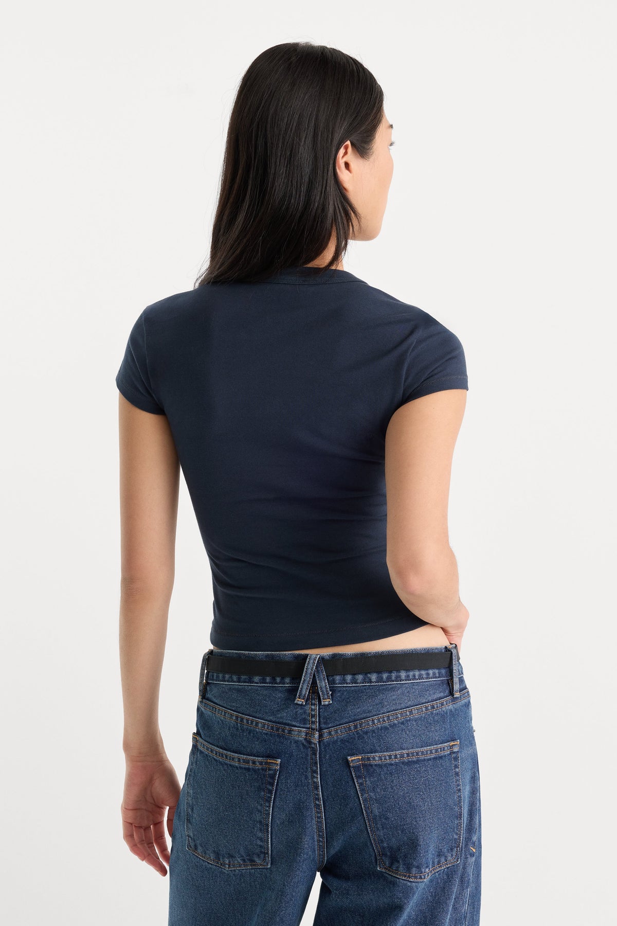 Luxury THE CAP SLEEVE TEE NEW NAVY
