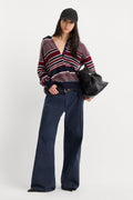 Luxury LOW SLUNG BAGGY TROUSER NEW NAVY