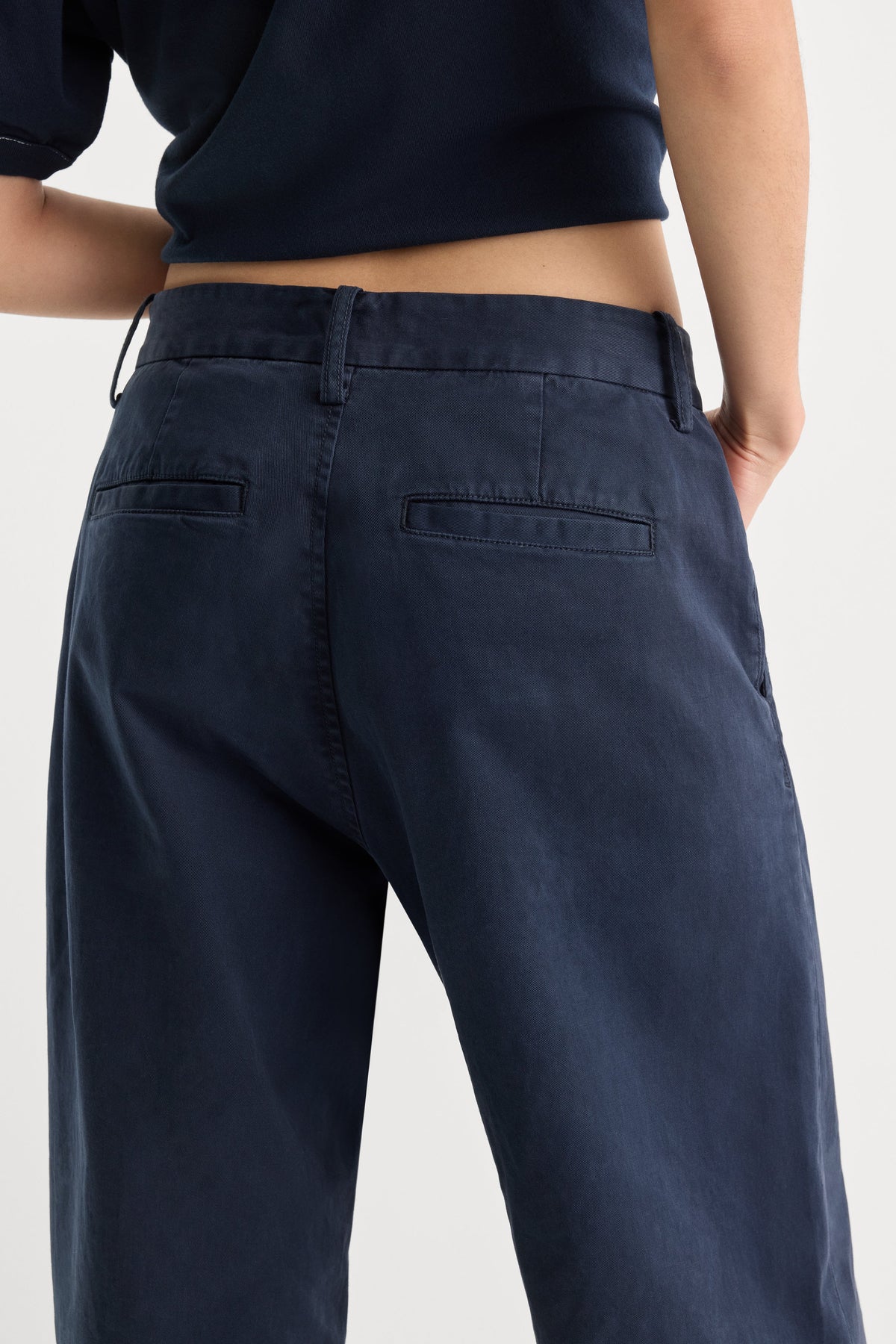 Luxury LOW SLUNG BAGGY TROUSER NEW NAVY