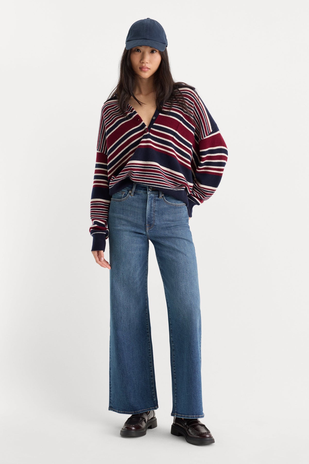 Luxury THE OVERSIZED RUGBY SWEATER MULTI STRIPE