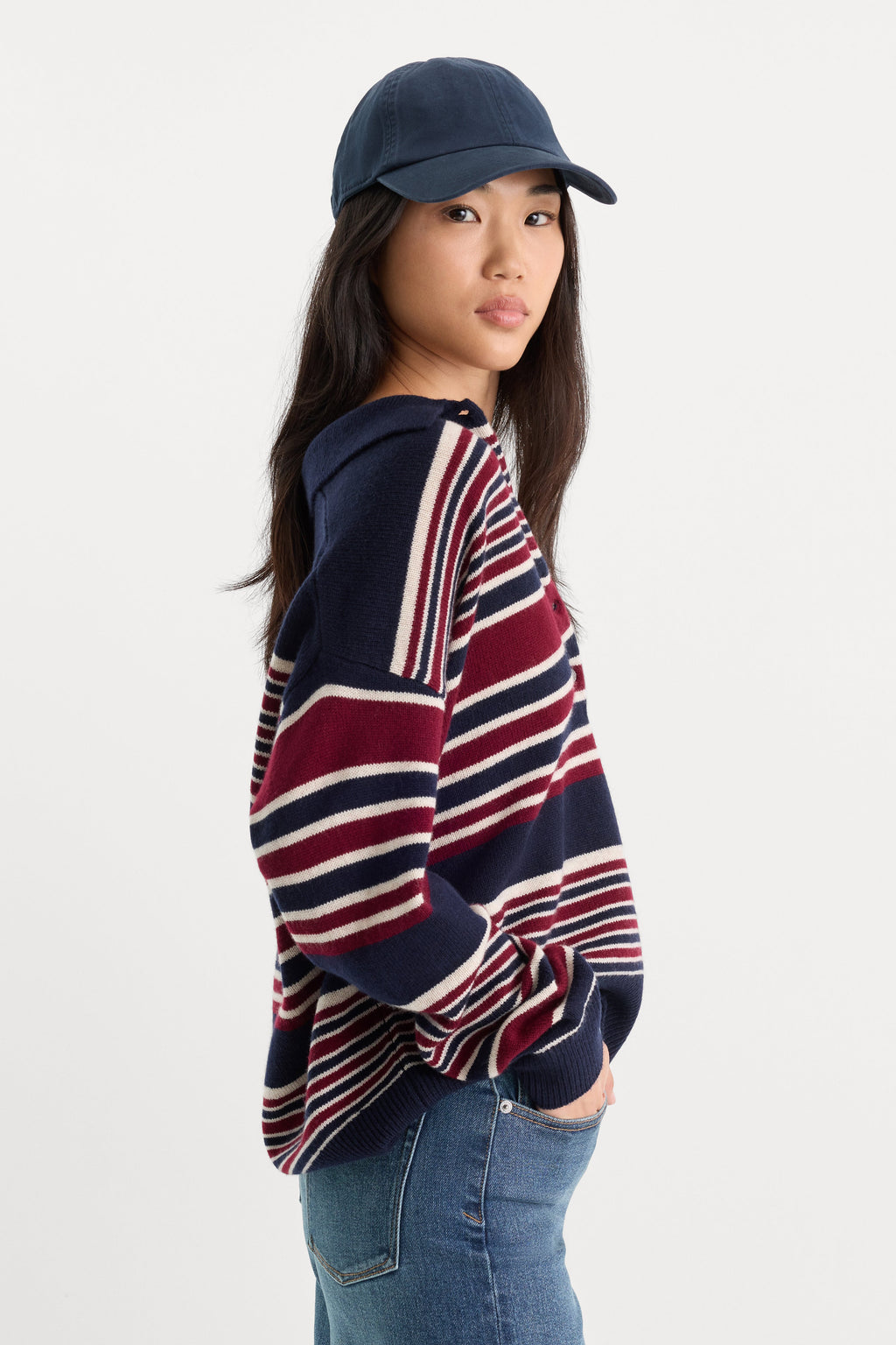 Luxury THE OVERSIZED RUGBY SWEATER MULTI STRIPE