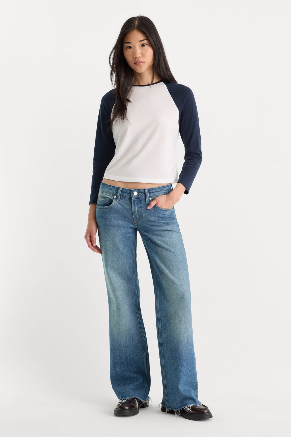 Luxury VINTAGE LOW LOOSE JEANS TROUBLED WATER
