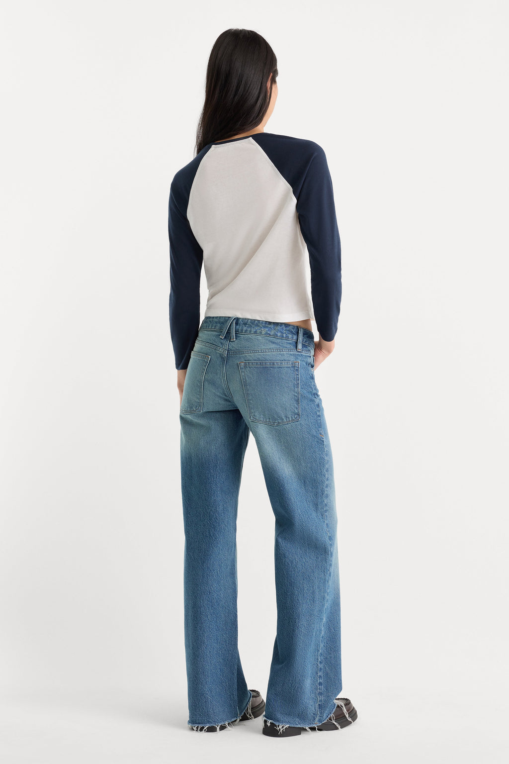 Luxury VINTAGE LOW LOOSE JEANS TROUBLED WATER