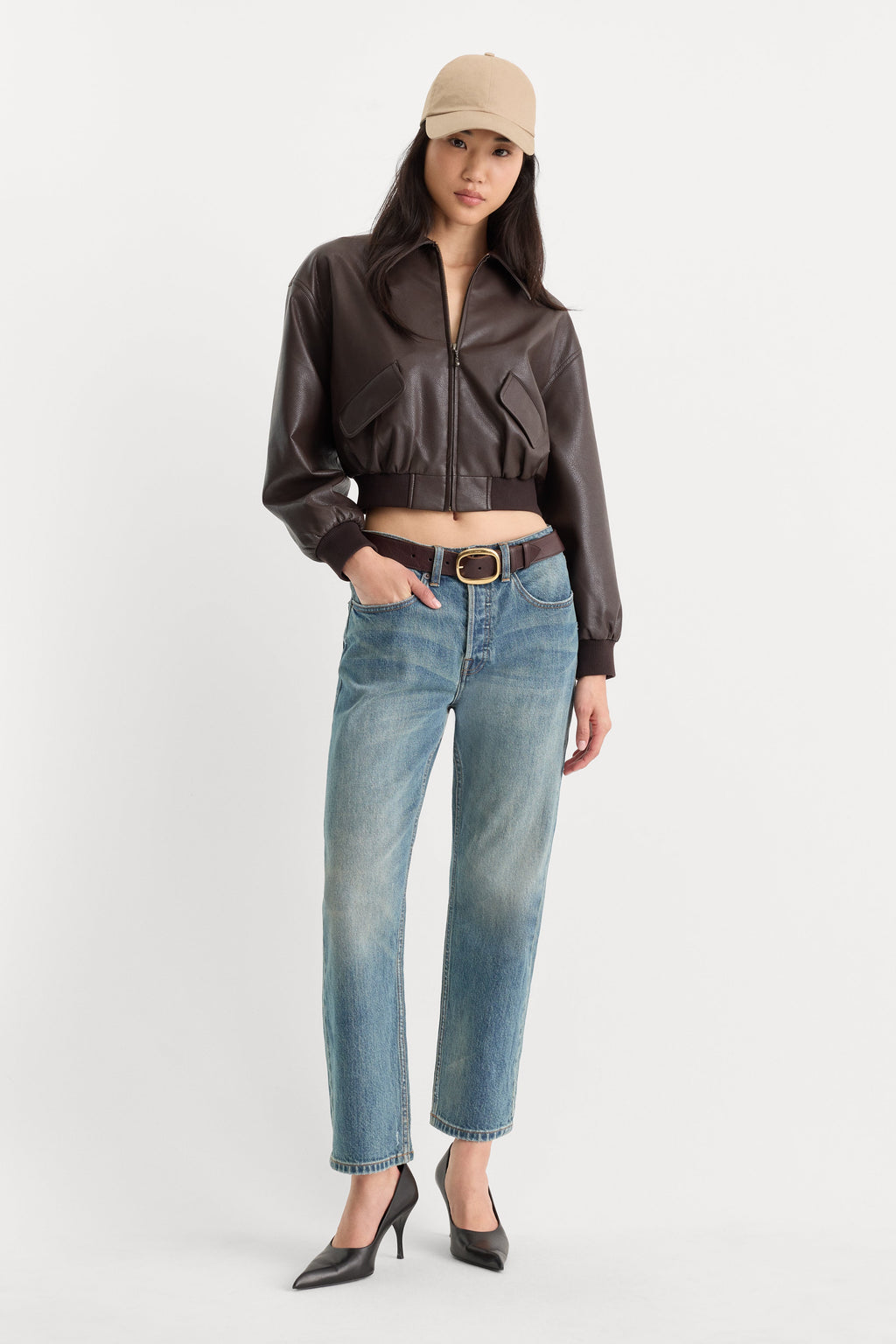 Luxury THE BETTER THAN LEATHER BOMBER JACKET ESPRESSO
