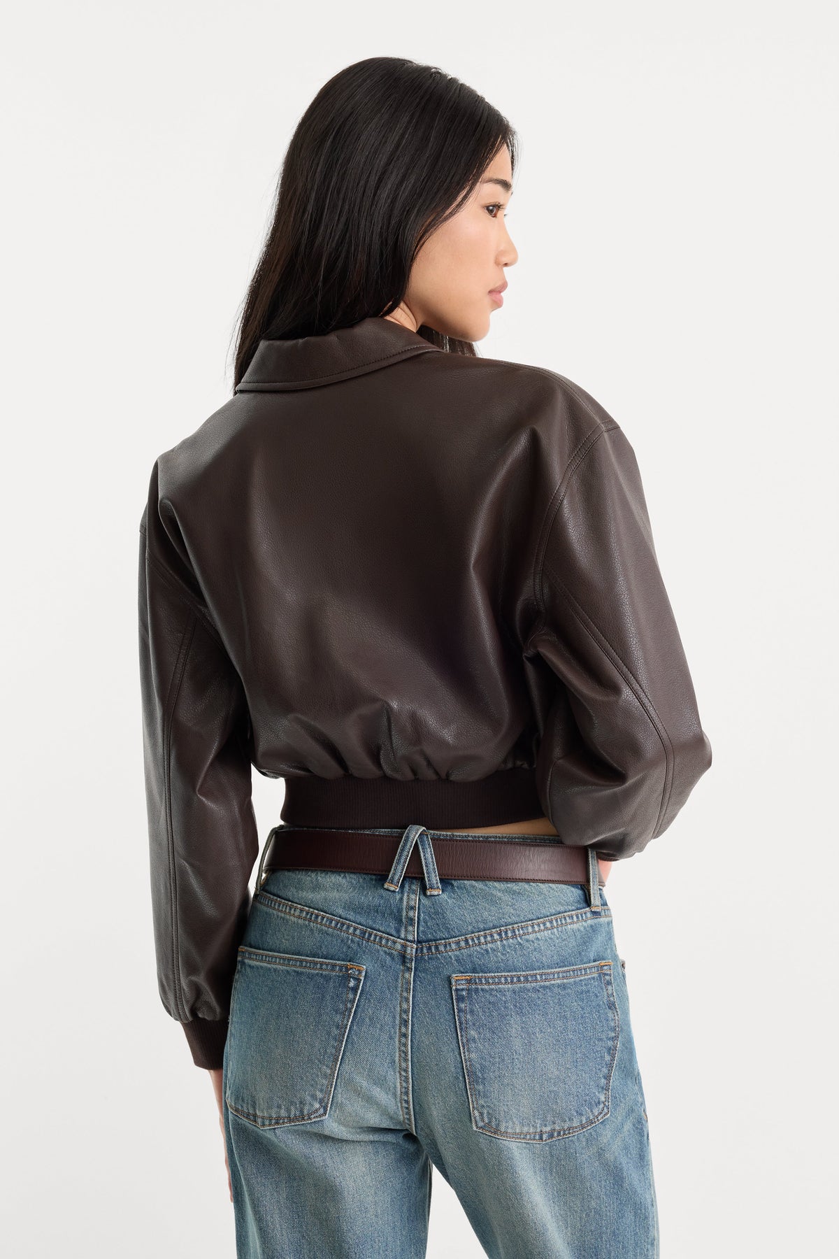 Luxury THE BETTER THAN LEATHER BOMBER JACKET ESPRESSO