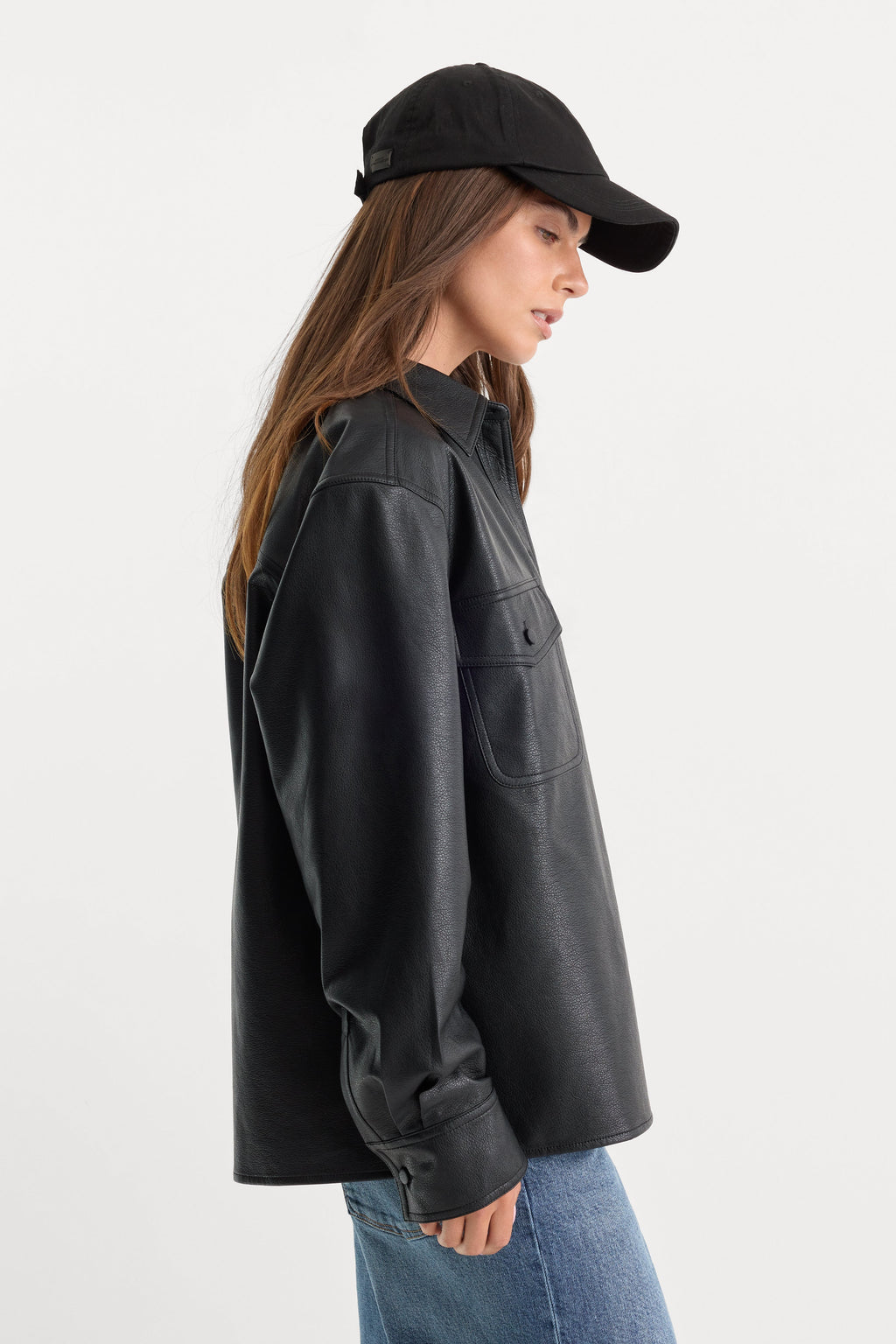 Luxury THE BETTER THAN LEATHER CLASSIC SHIRT BLACK001