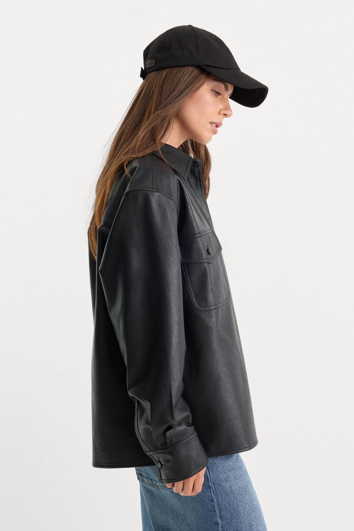 Luxury THE BETTER THAN LEATHER CLASSIC SHIRT BLACK001