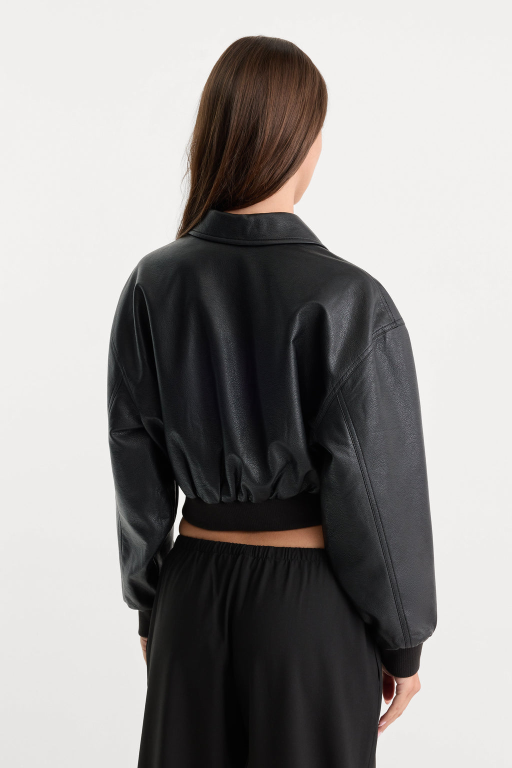 Luxury THE BETTER THAN LEATHER BOMBER JACKET BLACK001