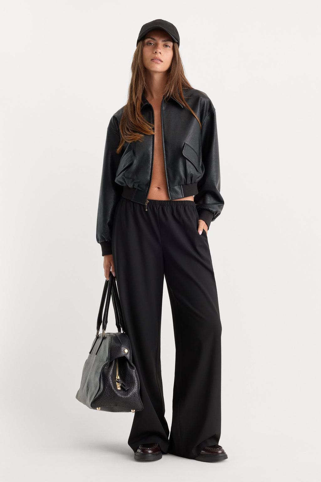 Luxury THE PULL ON TROUSER BLACK001