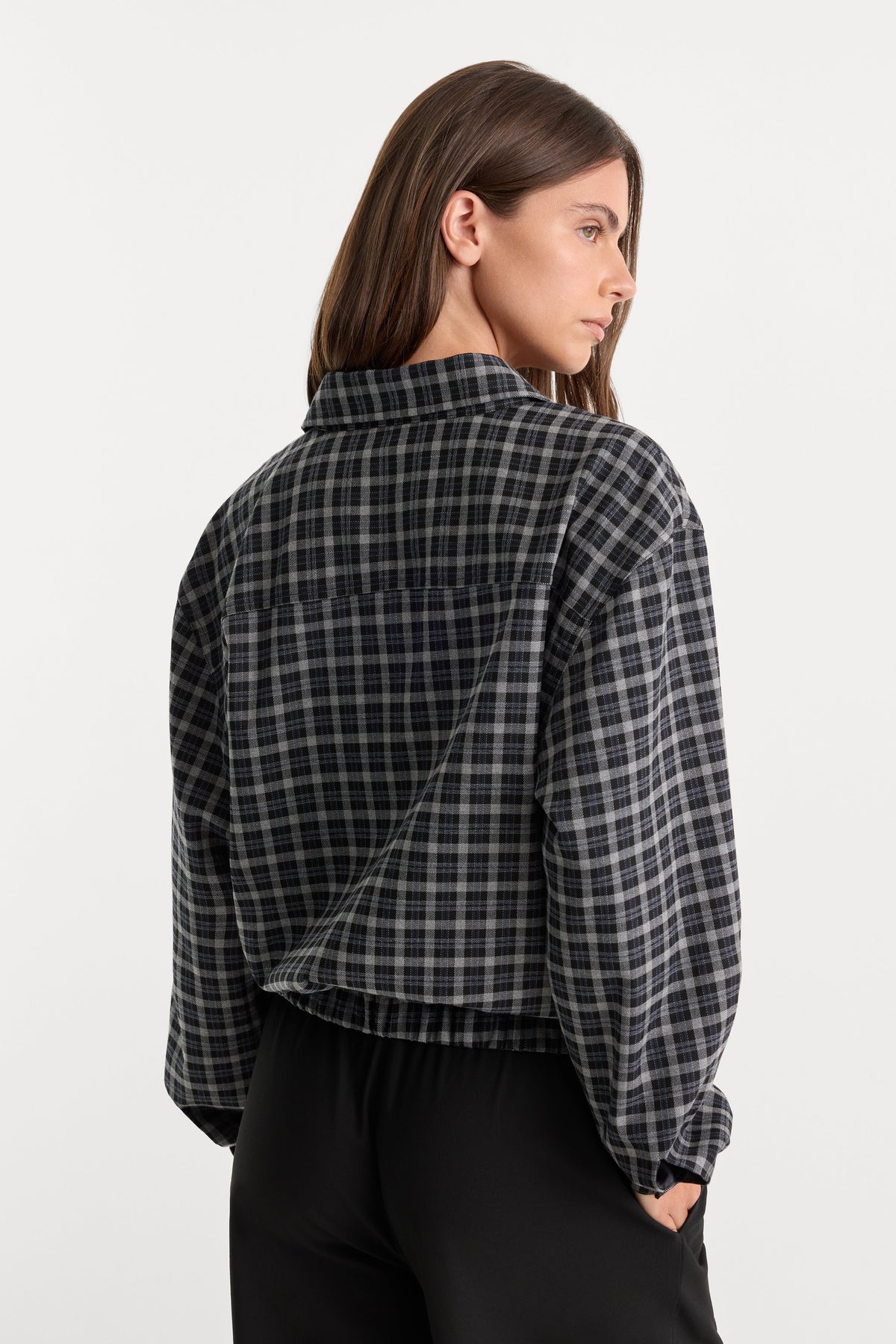 Luxury THE LIGHTWEIGHT BOMBER JACKET CHARCOAL PLAID