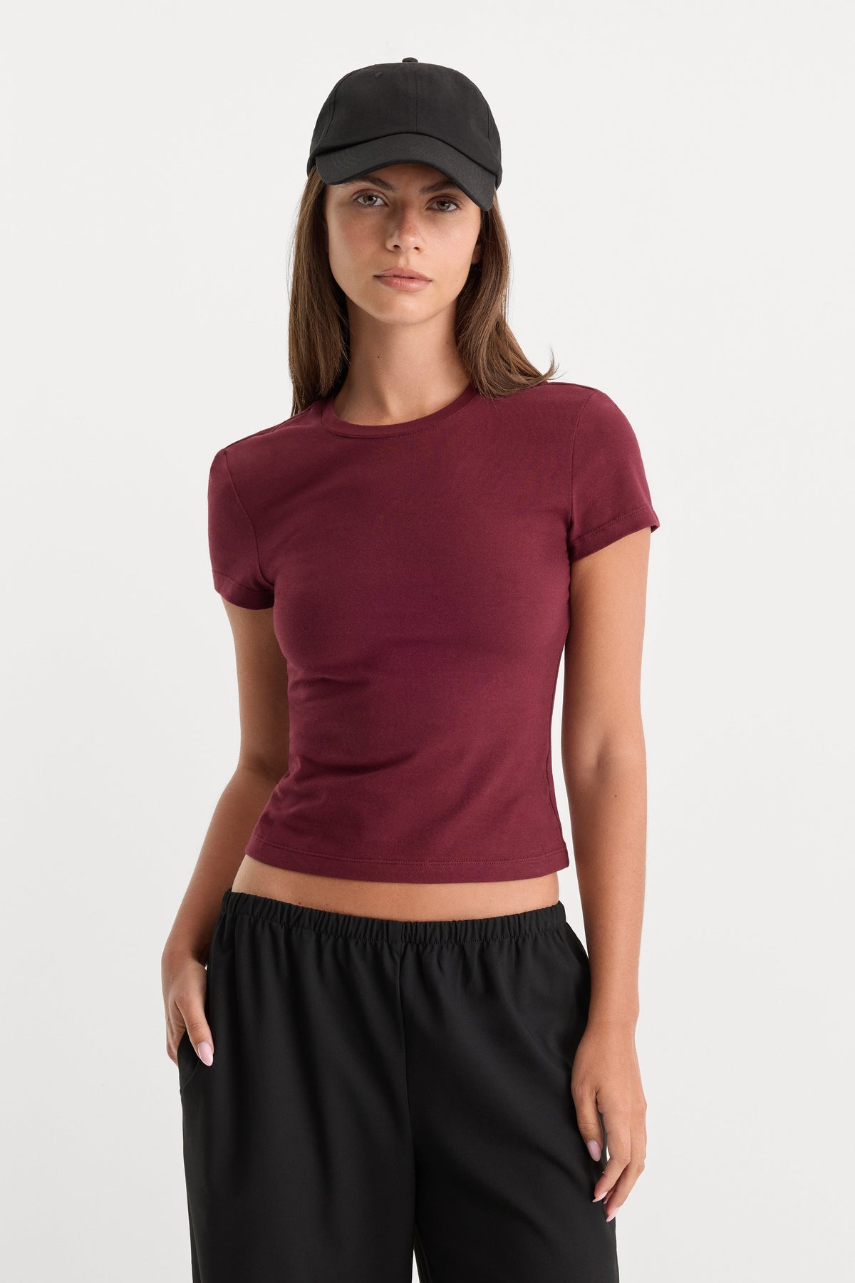 Luxury THE BABY TEE BERRY NOIR